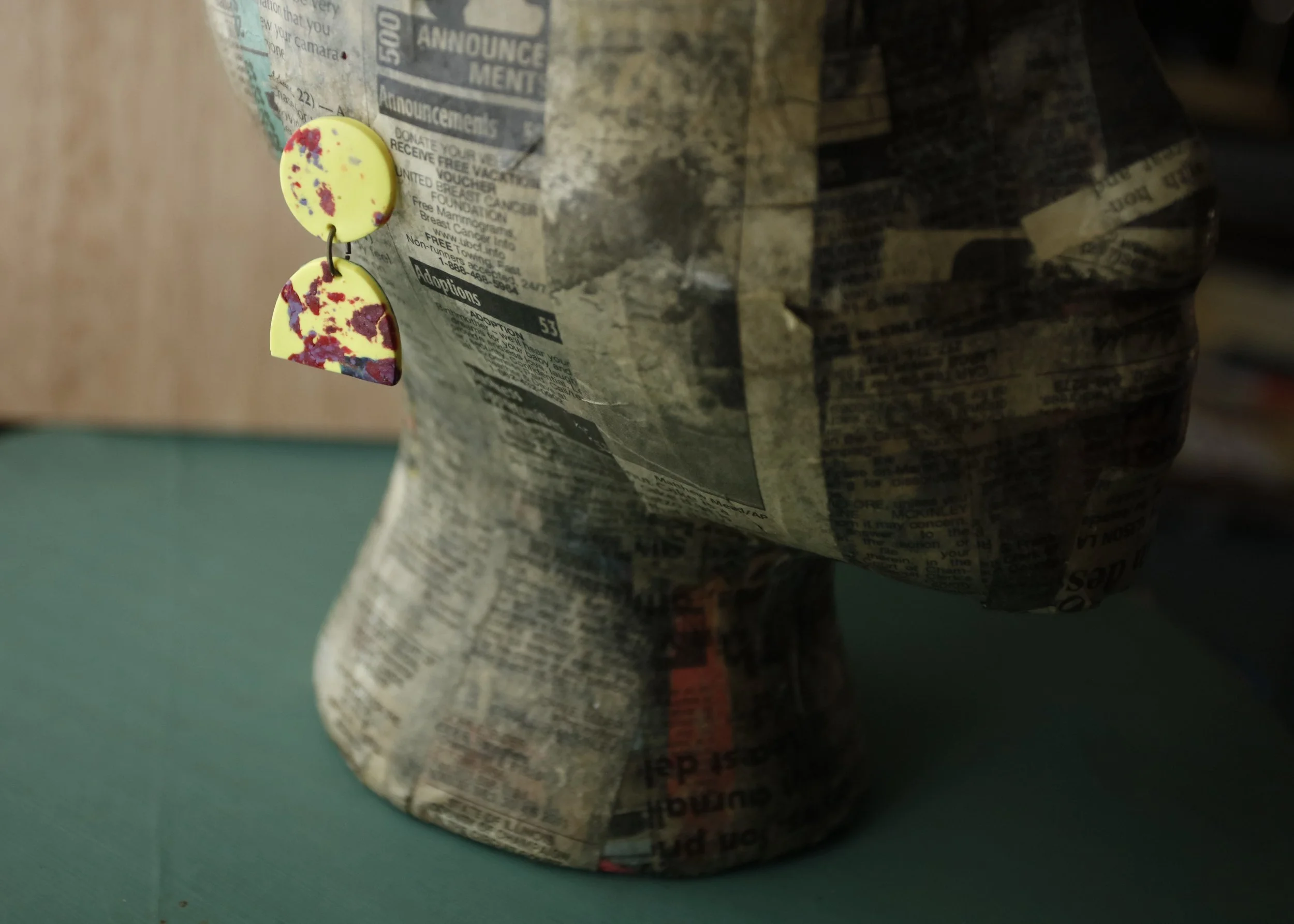 bold shapes drop earrings