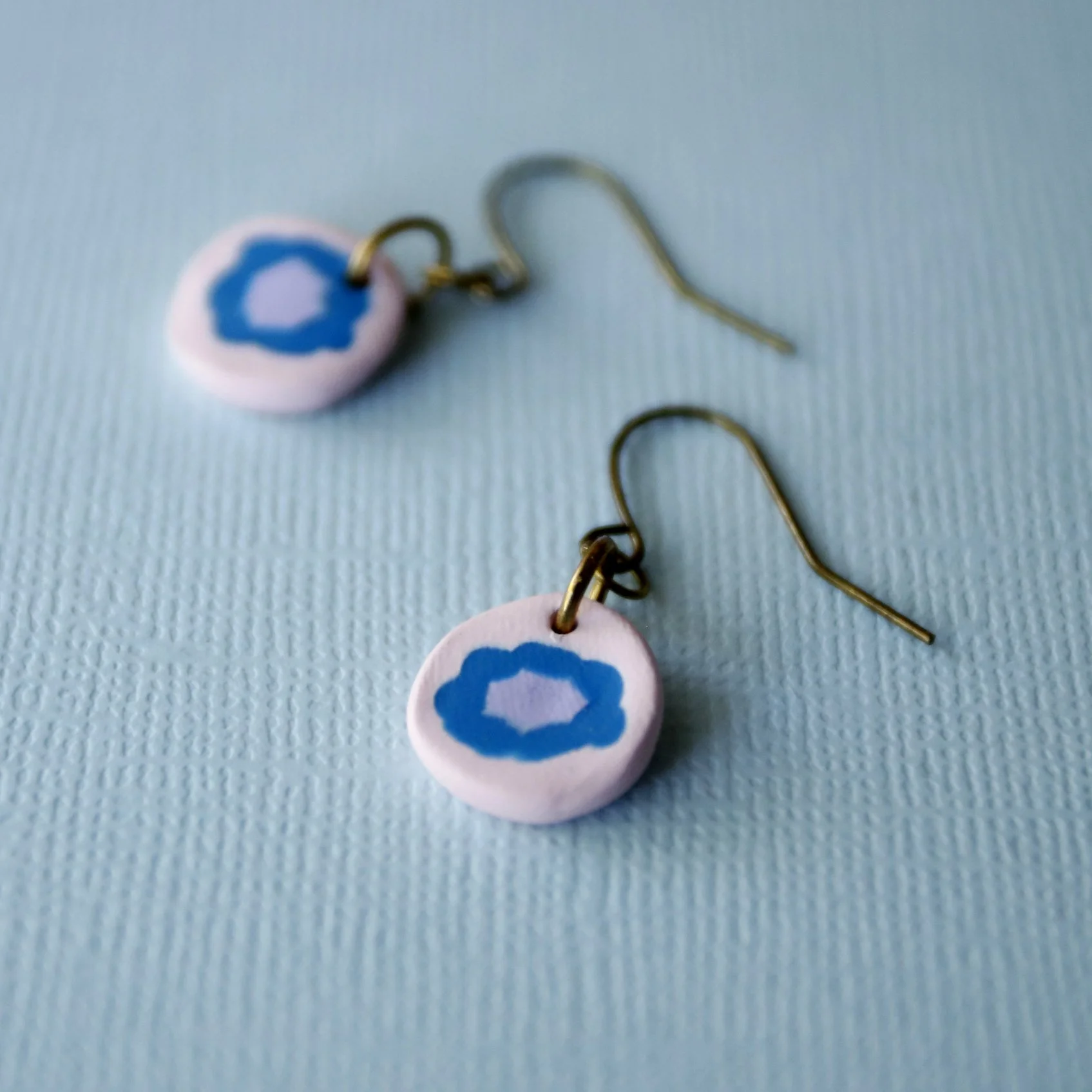 drop earrings with cute flowers