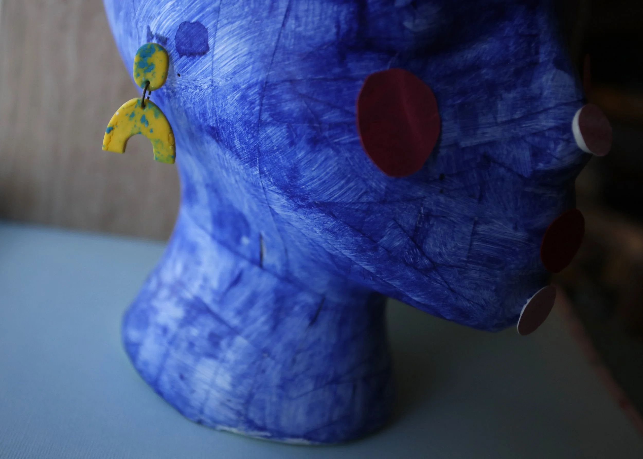 bold shapes drop earrings