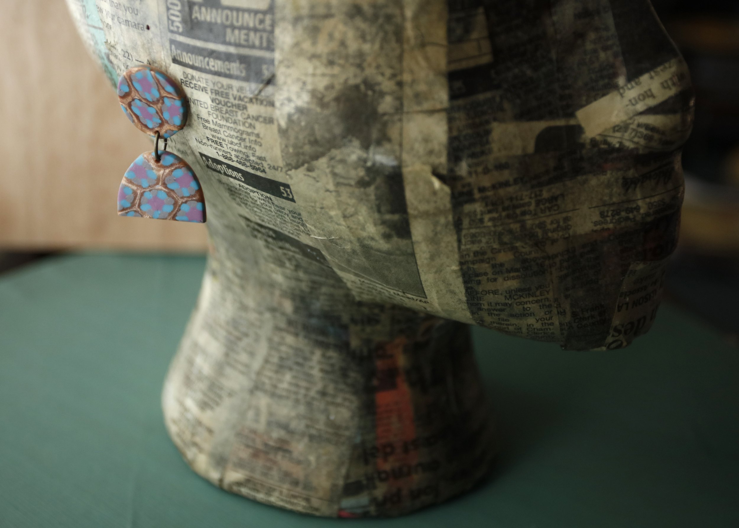 bold shapes drop earrings