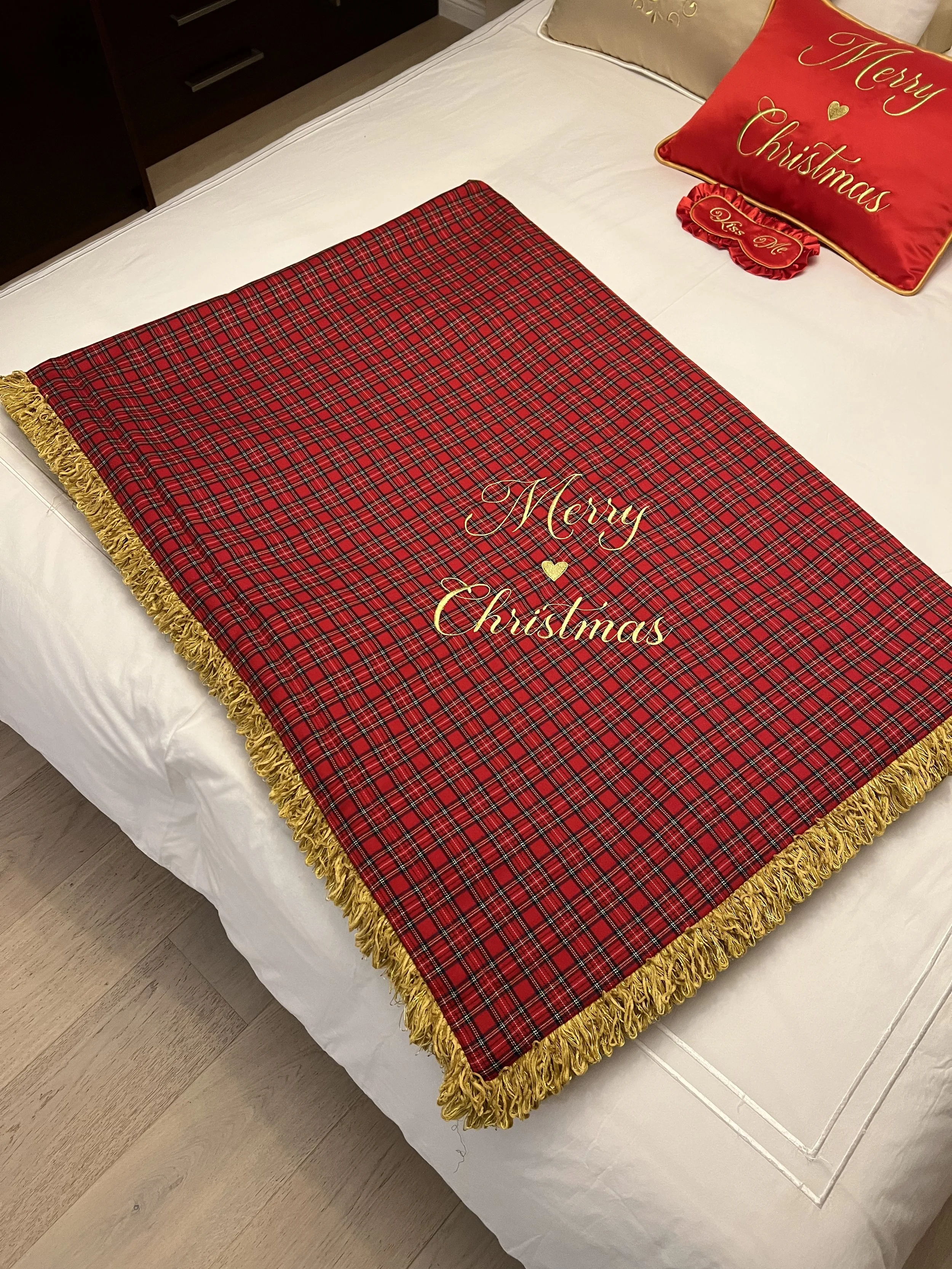 Manta Navidad Bordada