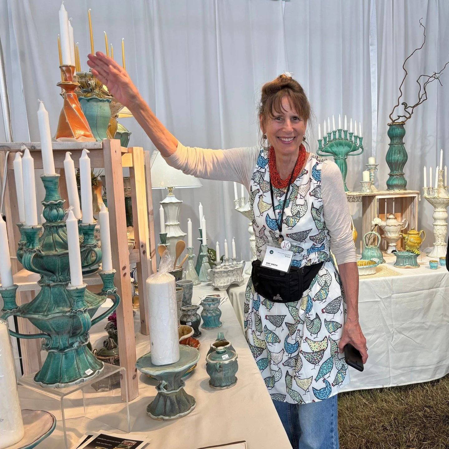 Big thanks to all who came out to support NC potters @pottersmarketatthemint !
I so enjoyed visiting with so many lovely folks. Thank you Delhom League, The Mint Museum, and show sponsors for support. Special thanks to @dorothycole7 for her help at t