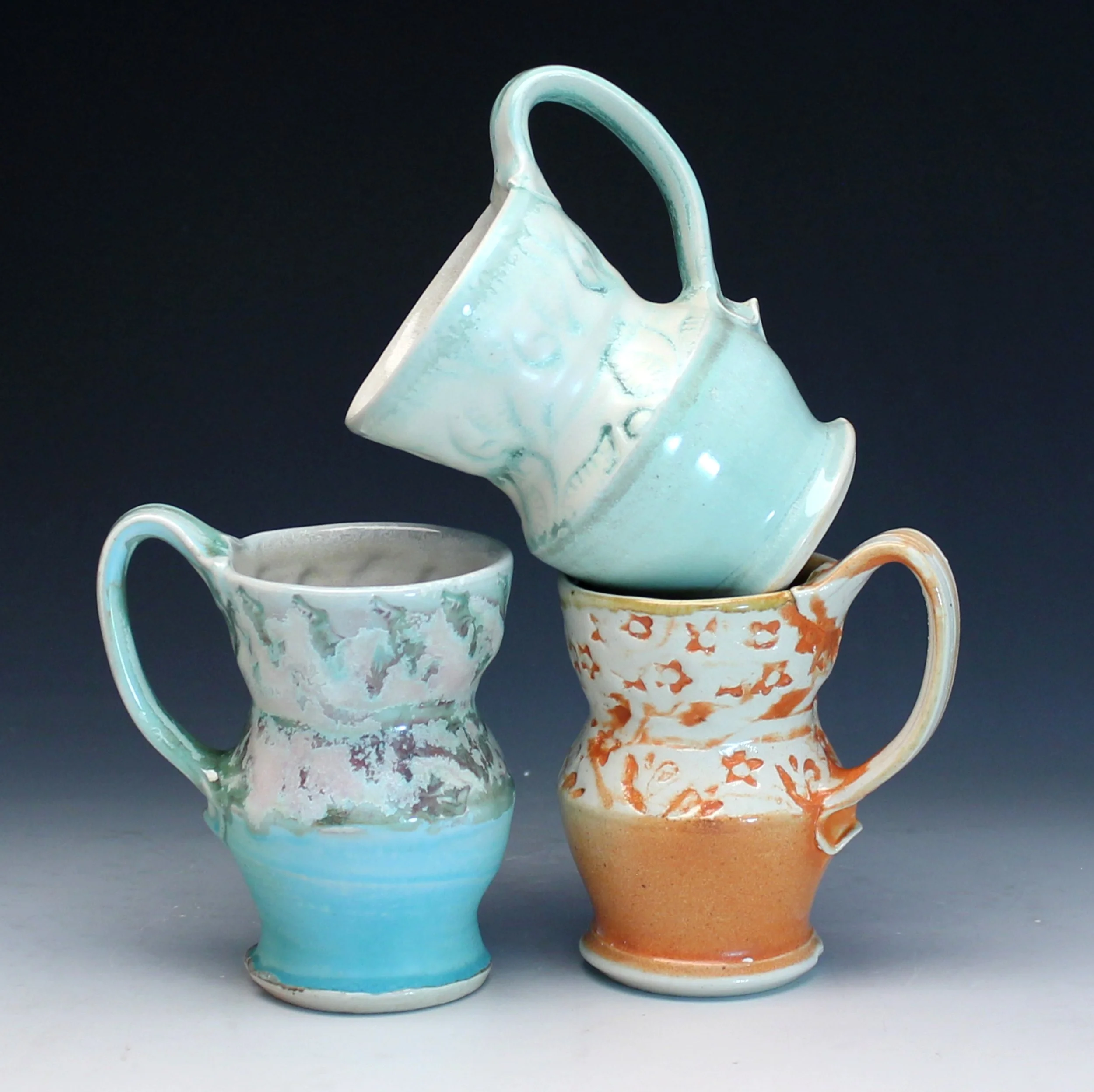 coffee mugs, handmade, porcelain