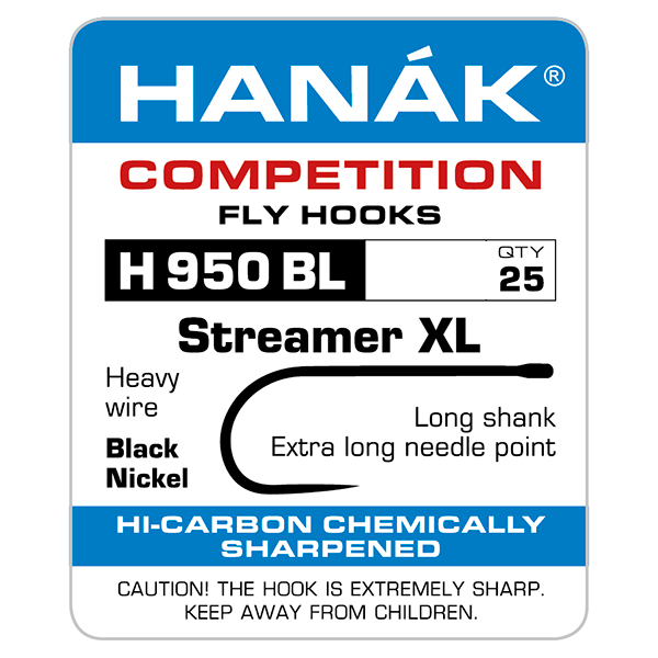 H 950BL Streamer XL Hooks - 25pk