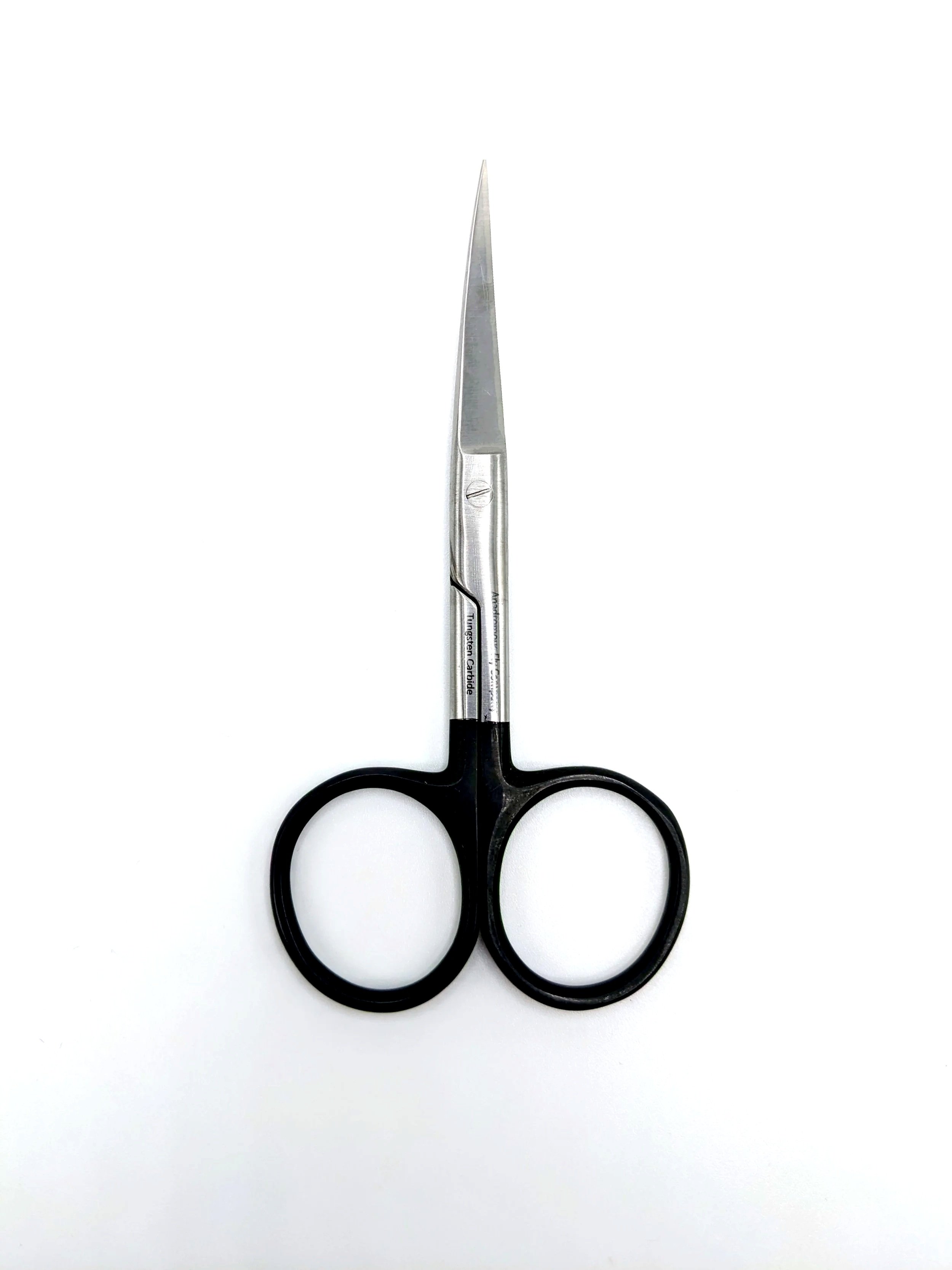5in Tungsten Carbide Hair Scissors, Curved, Black | Anadromous Fly Company