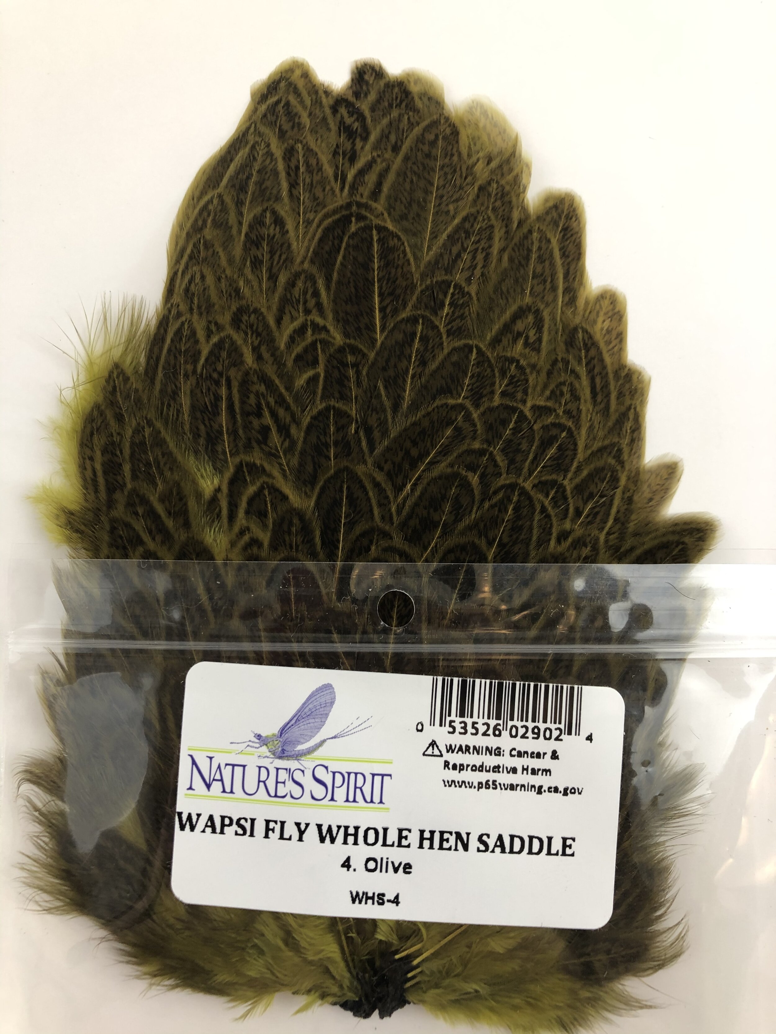 Nature's Spirit, Wapsi Fly, Whole Speckled Hen Saddle, Olive | Spring Creek Fly Fishing