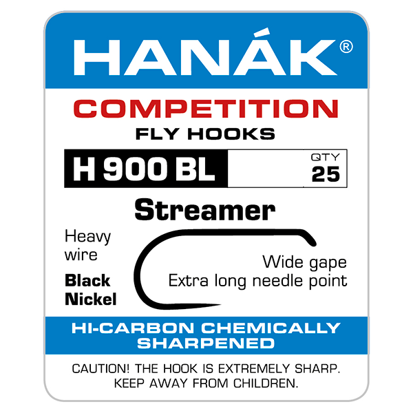 Hanak H 900BL Streamer Hooks - 25pk