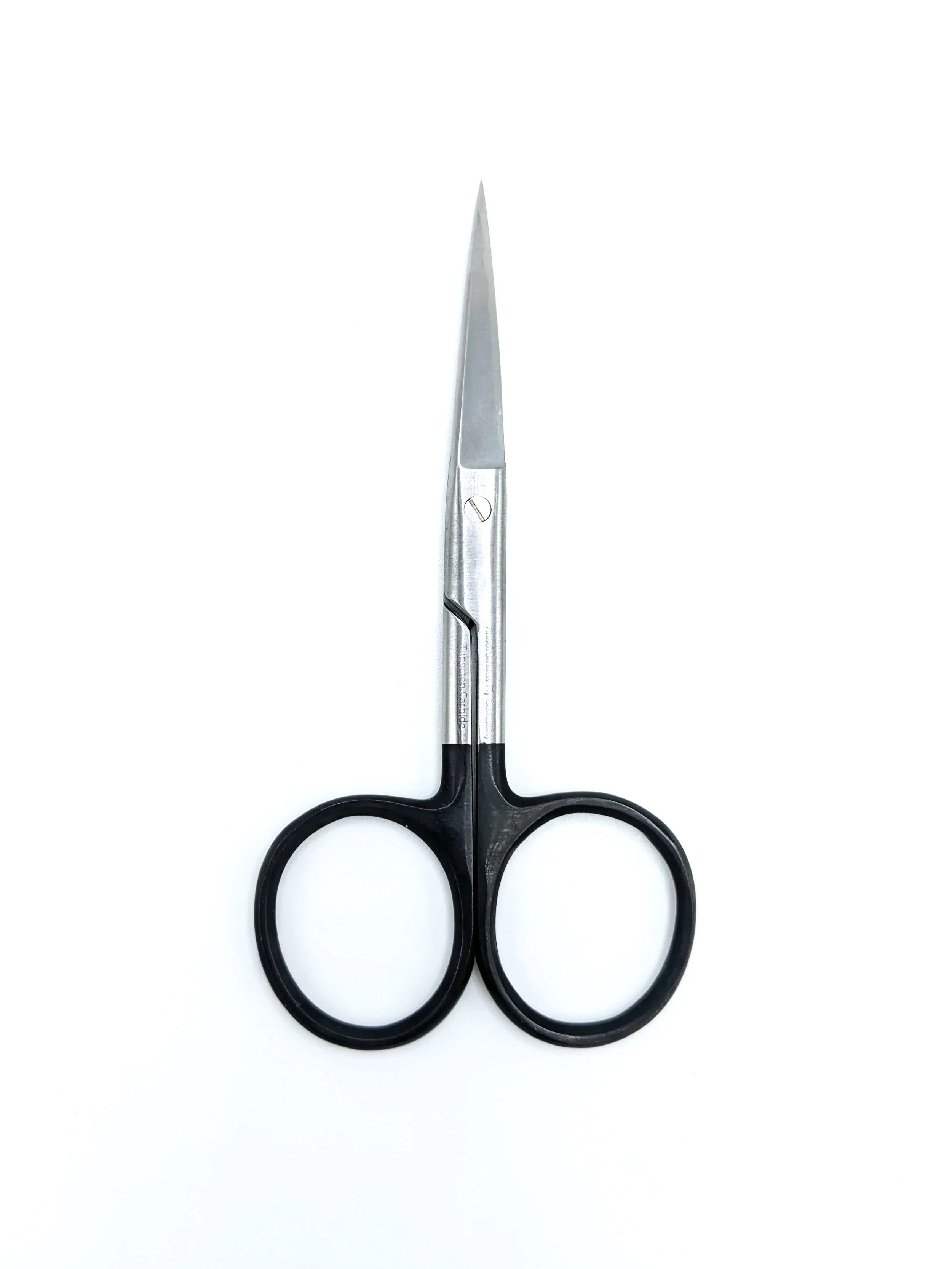 5in Tungsten Carbide Hair Scissors, Straight, Black | Anadromous Fly Company
