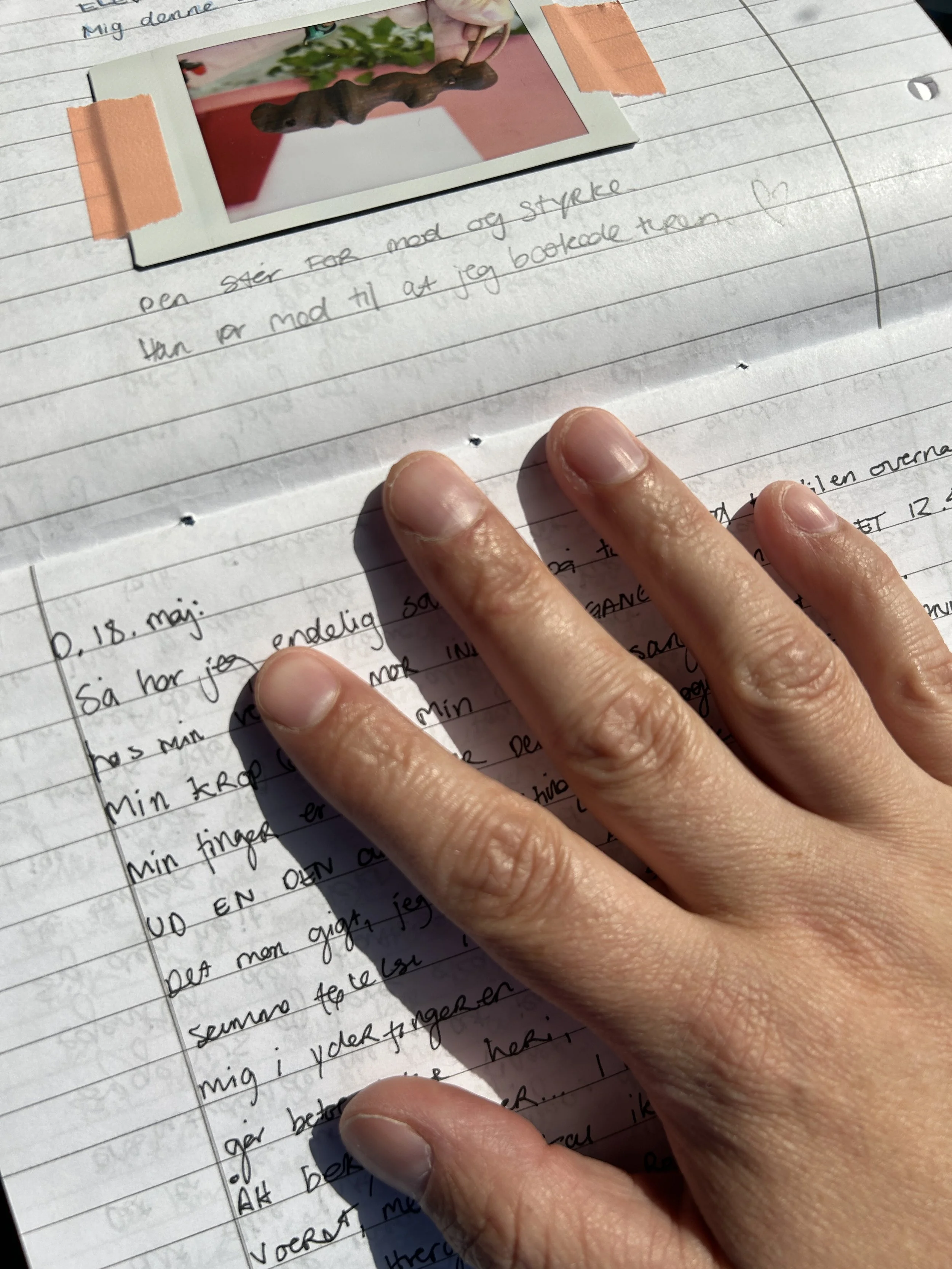 Min finger, mine tanker og en ny voksenven. 