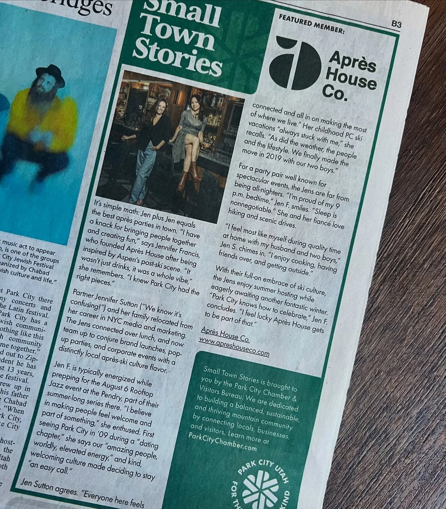 We&rsquo;re lucky to call Park City home! Thank you @parkrecord for including us in your &lsquo;Small Town Stories&rsquo; and letting us share a peek behind the scenes. Such a joy to be part of this community!

@visitparkcity 
@parkcitychamber
