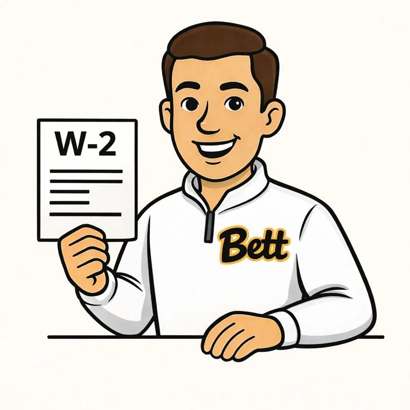 amerifile tax centers mascot holding a w2 for bettendorf iowa residents