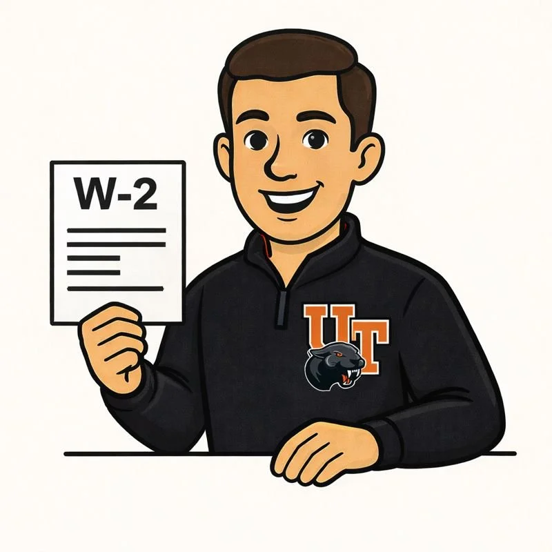 amerifile tax centers mascot holding a w2 for east moline il residents