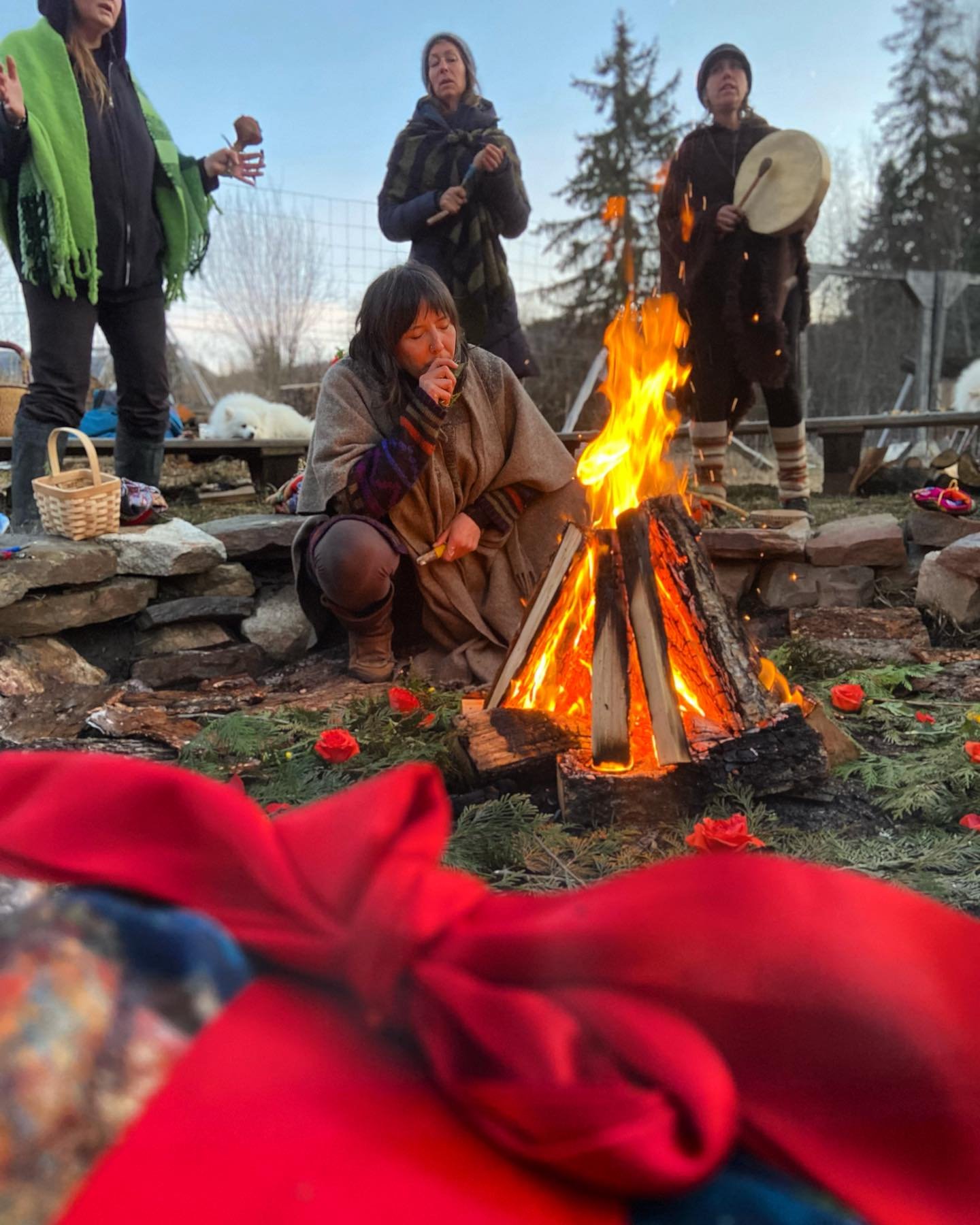 Fire Ceremony | Transformation

She quietly prays to the spirit of the flames, 
She bares her soul to become naked to Spirit.

Driving force for transformation,
a release into the fire. 

She breathes her prayers into the offerings,
 A uniting of a t