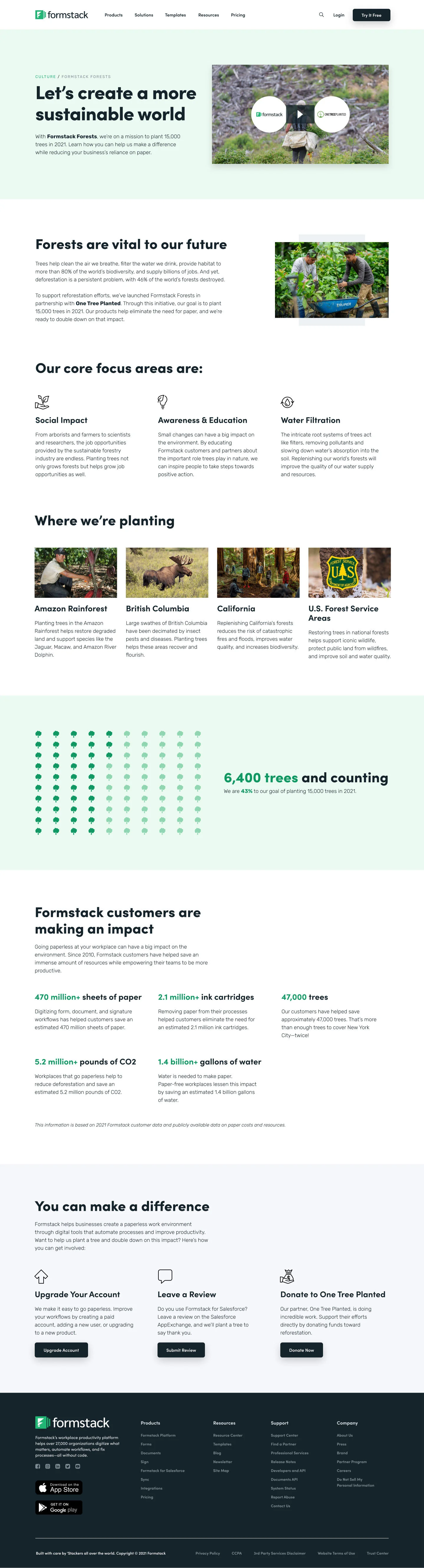 Landing page