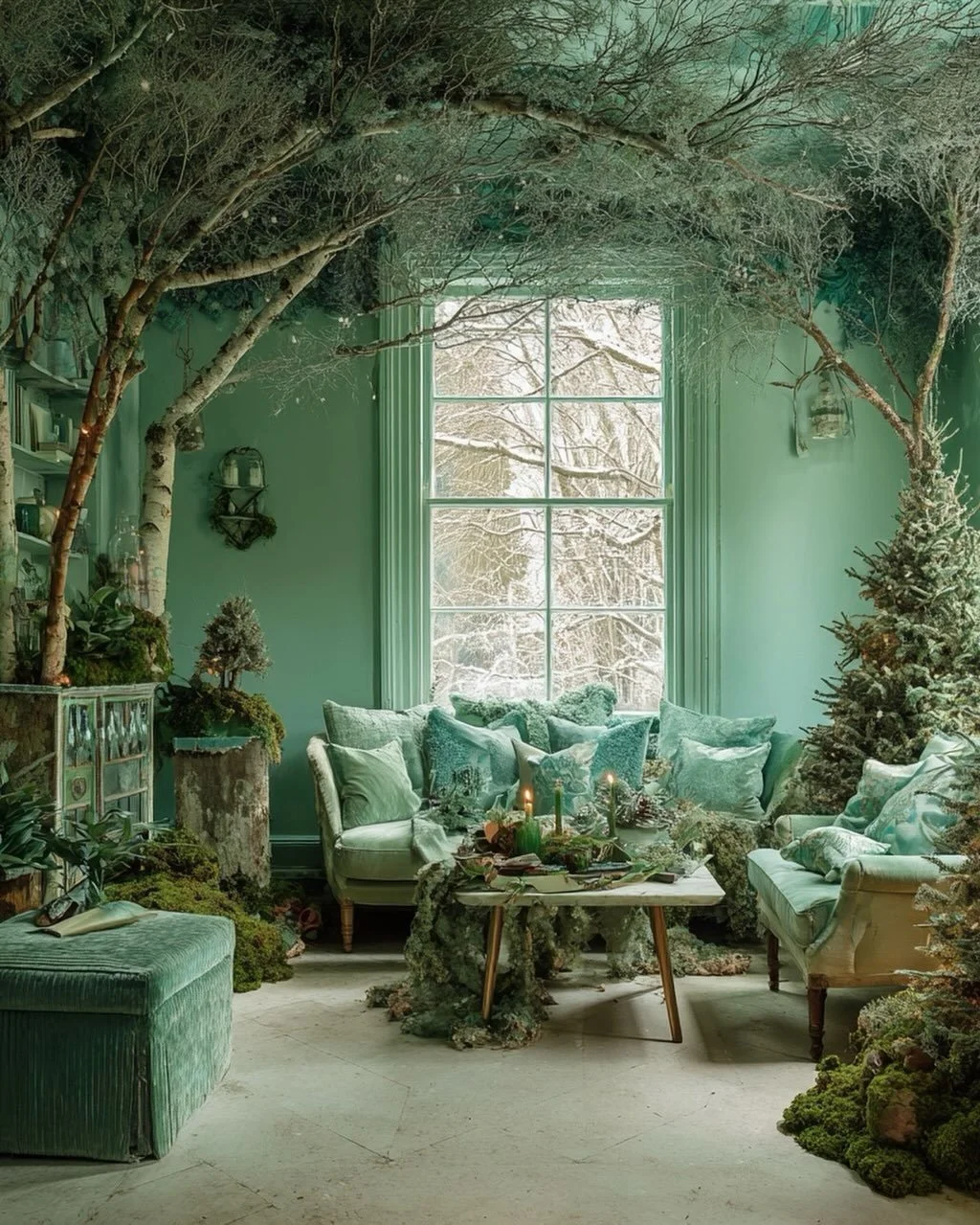 #whimsical #mintgreen #interiordesign #mintgr&uuml;n #midjourney