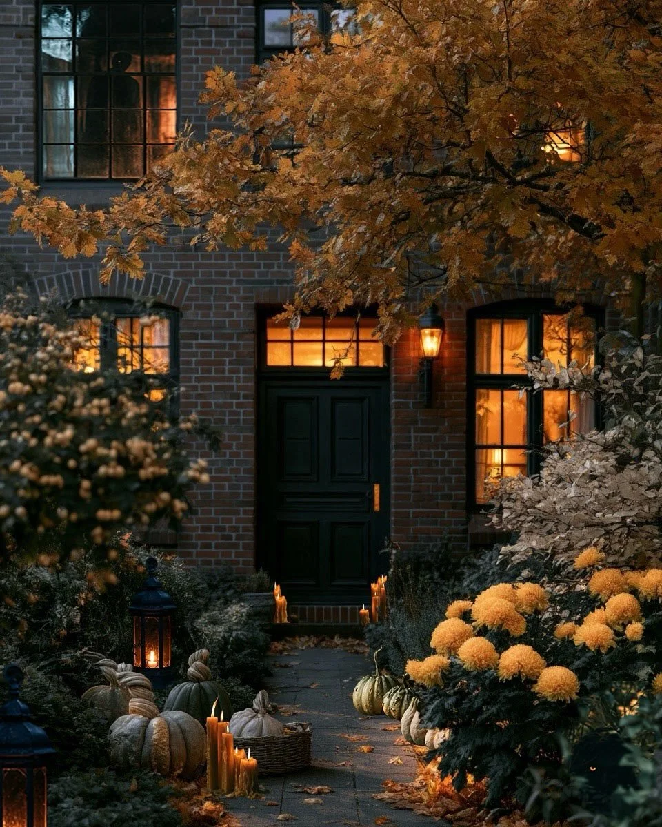 As daylight fades, the familiar turns a little strange. Odd light behind old windows, candles along the path and something just beyond the edge of sight.

The garden has secrets after sunset.

#collageart #ocker #halloweendecor #midjourney #almey