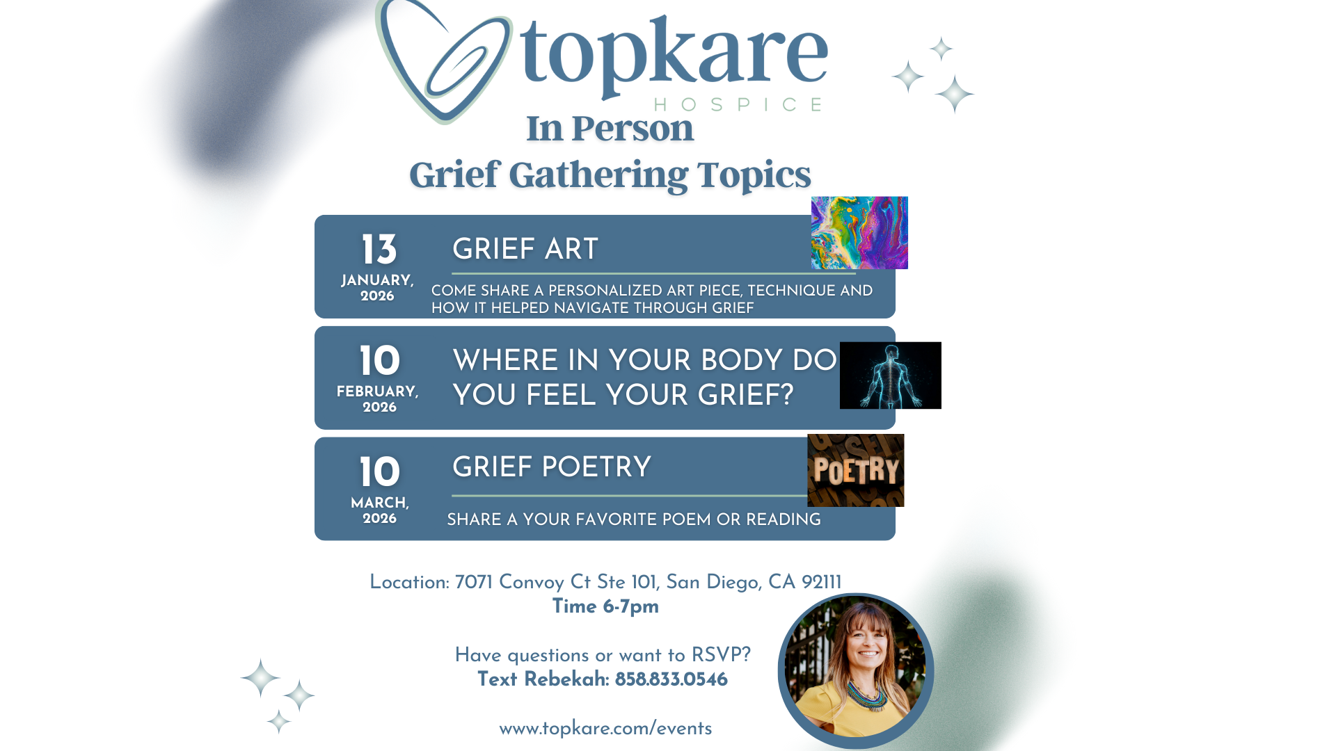 FREE Monthly Community Grief Gathering for March-Share Grief Poetry