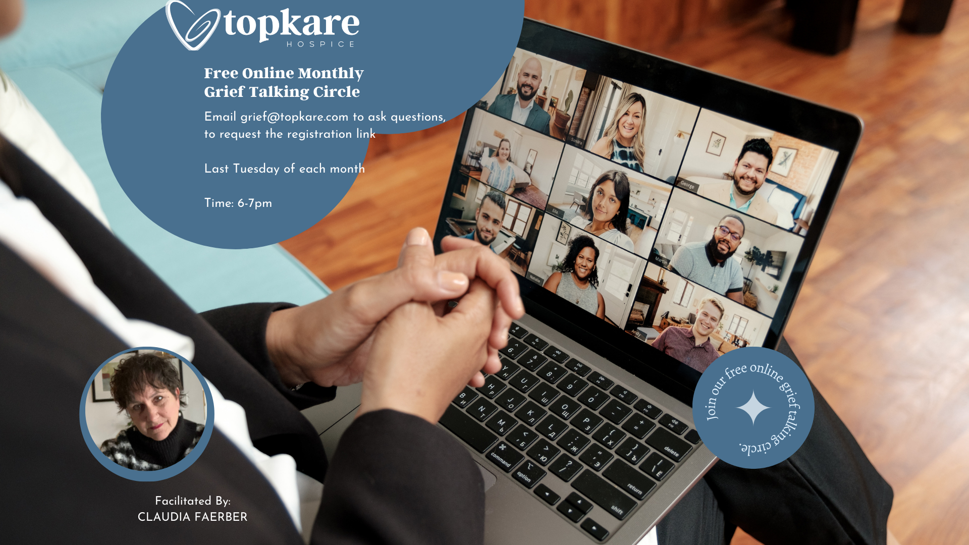 FREE Monthly Community Online Grief Talking Circle via Zoom