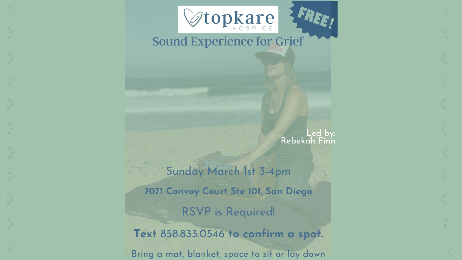 FREE MONTHLY COMMUNITY SOUND EXPERIENCE FOR GRIEF 
