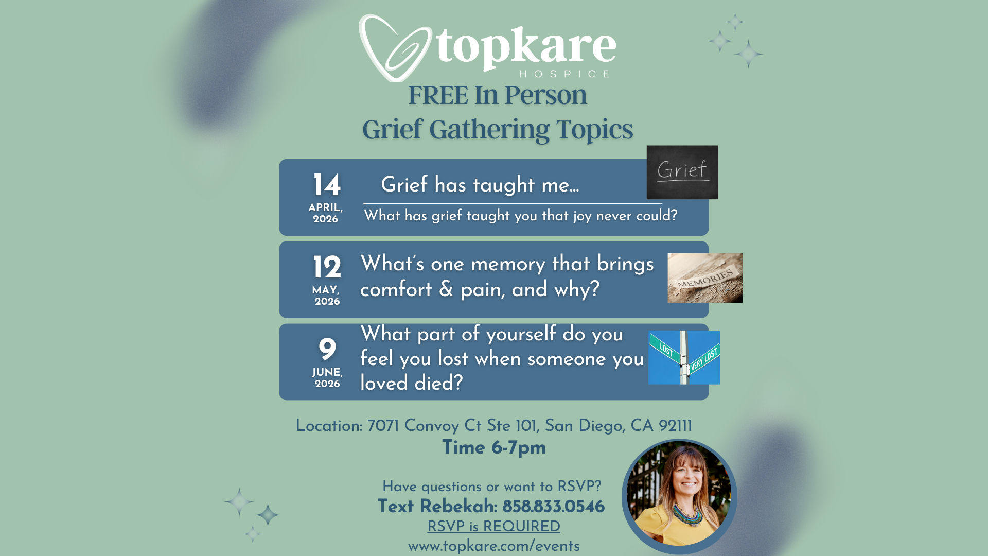 FREE Monthly Community Grief Gathering for June-What part of yourself do you feel you lost when someone you loved died?