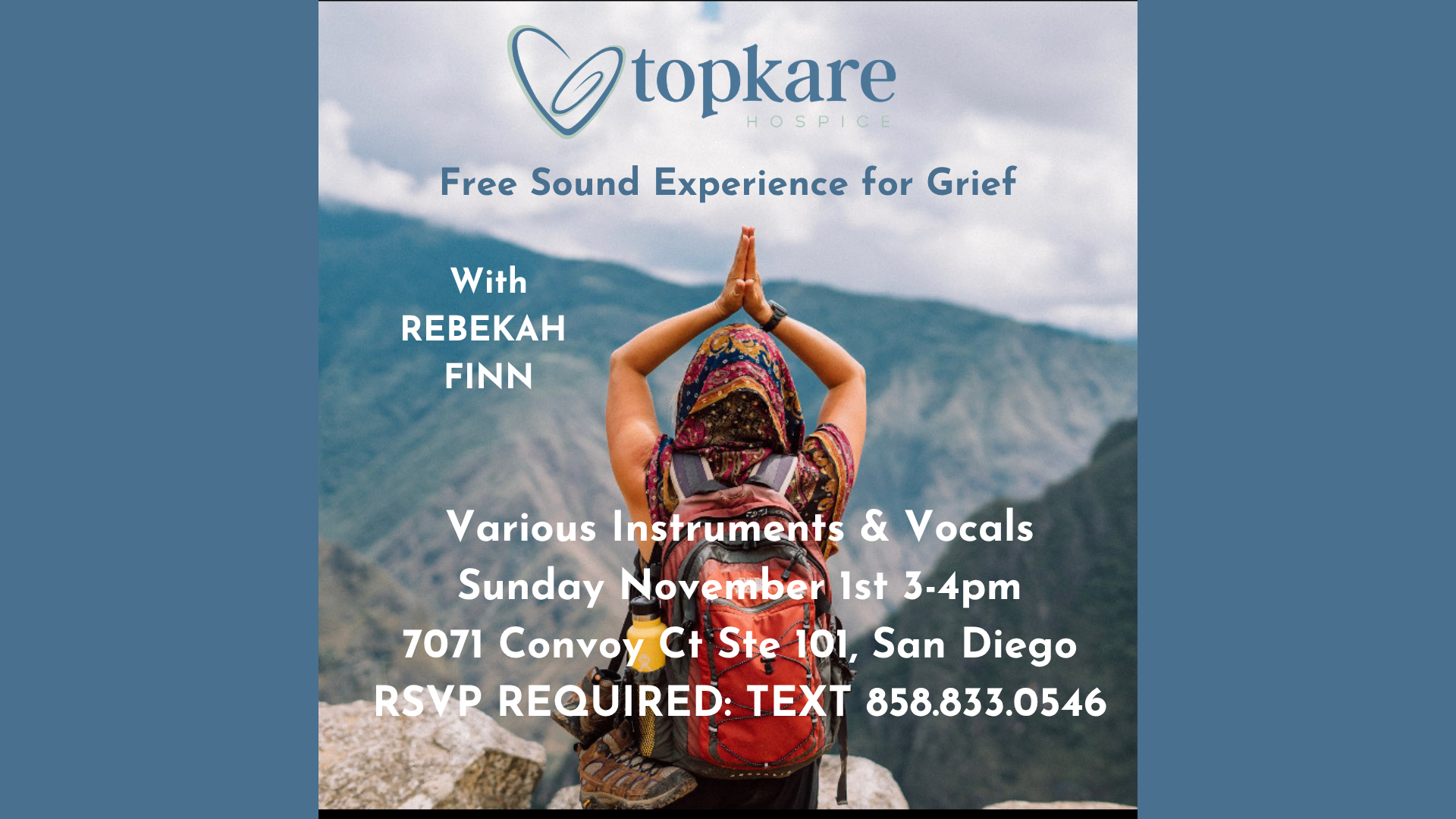 FREE MONTHLY COMMUNITY SOUND EXPERIENCE FOR GRIEF 