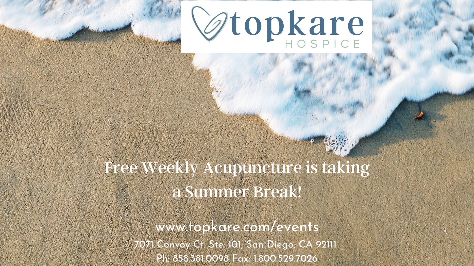 Free Community Acupuncture is out on Summer Break! 