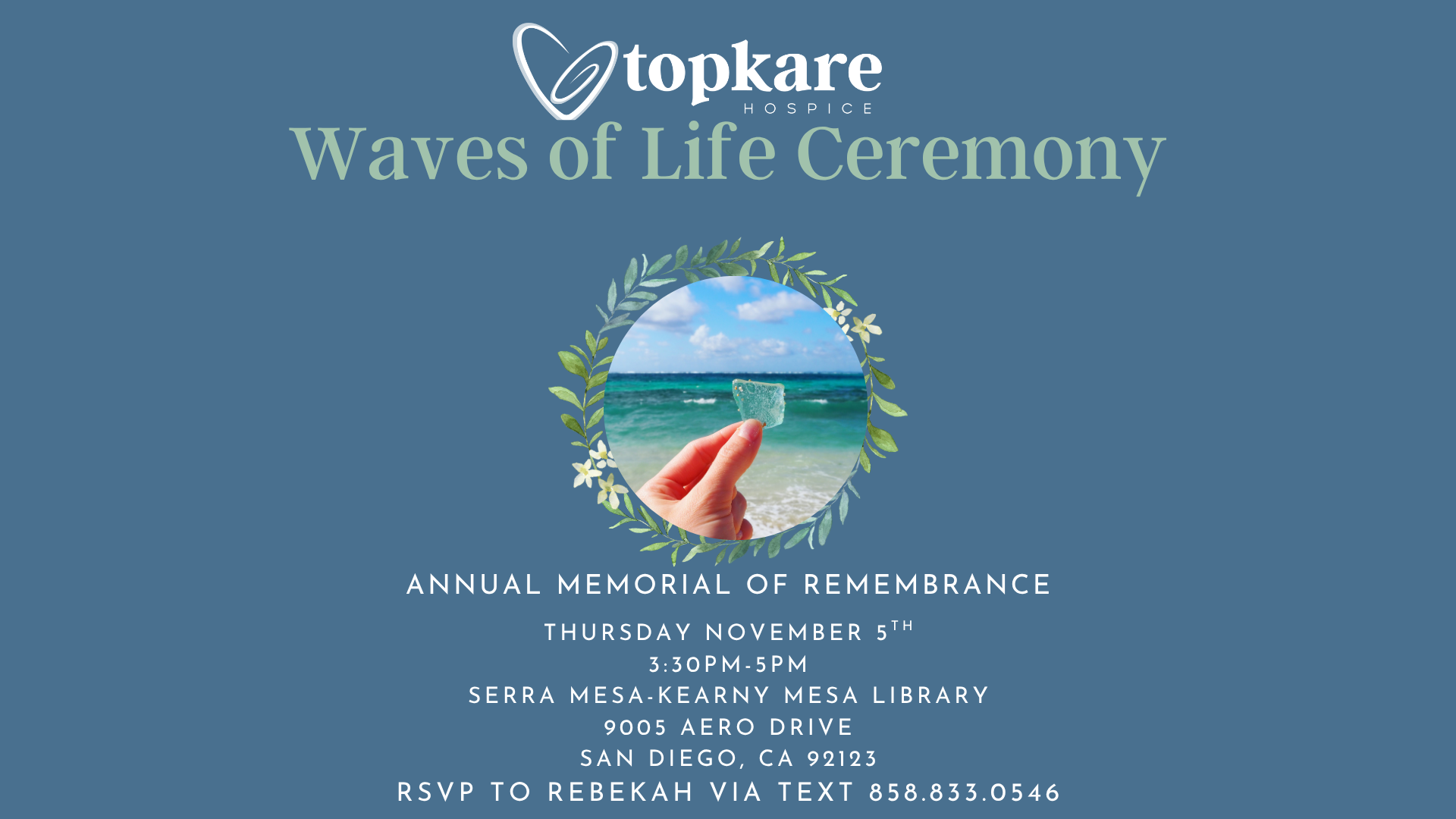 Free Community Annual Memorial-Waves of Life Ceremony