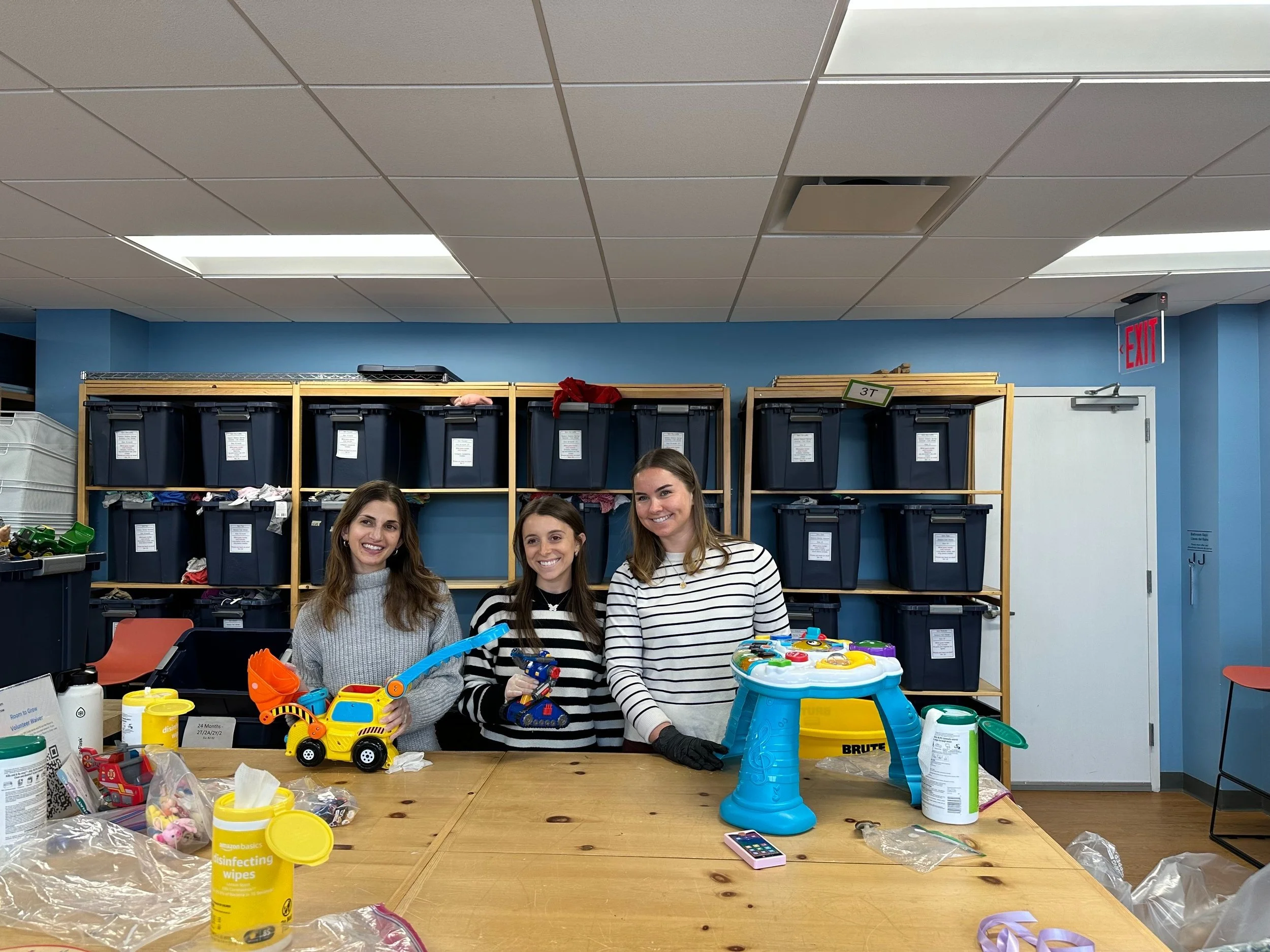 MilkMate team members volunteering with Room to Grow in February 2024