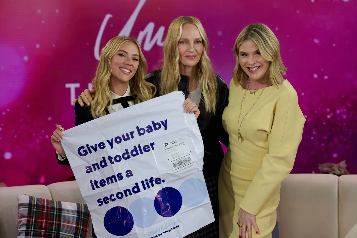 Yesterday, Uma Thurman took the stage on TODAY with Jenna Bush Hager and Scarlett Johansson to shine a spotlight on Room to Grow 🩵

Because of our incredible community &mdash; whether you&rsquo;re a longtime supporter or just found us yesterday &mda