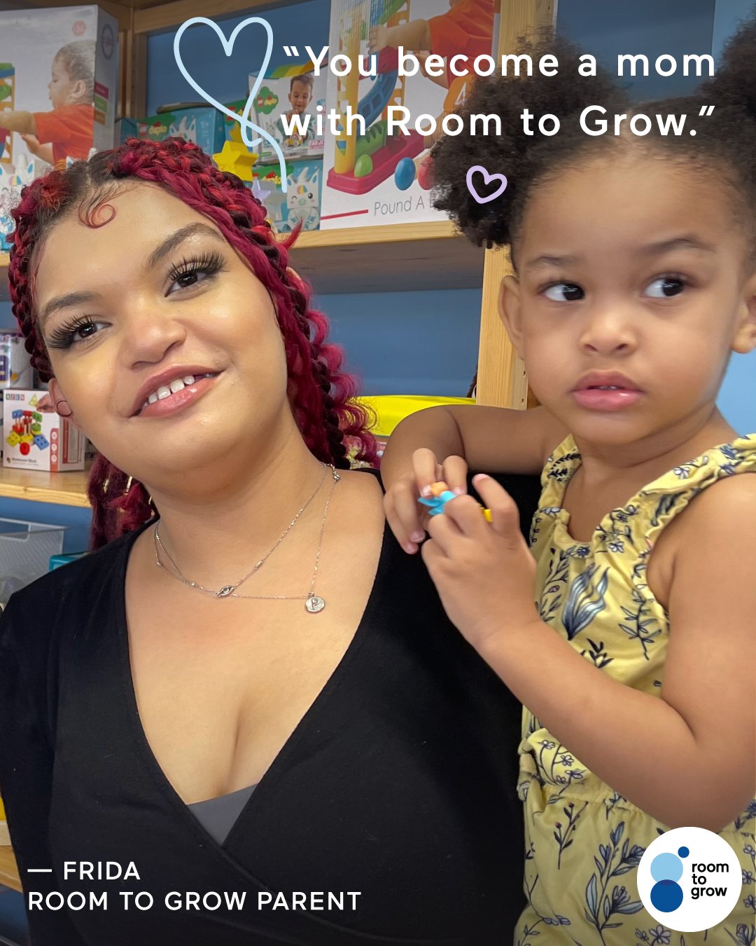 For families in our program, Room to Grow is with them every step of the way, starting in the third trimester. 

This Mother&rsquo;s Day, you can help make that consistent support possible. We&rsquo;re working to fund a FULL DAY of care with clinicia