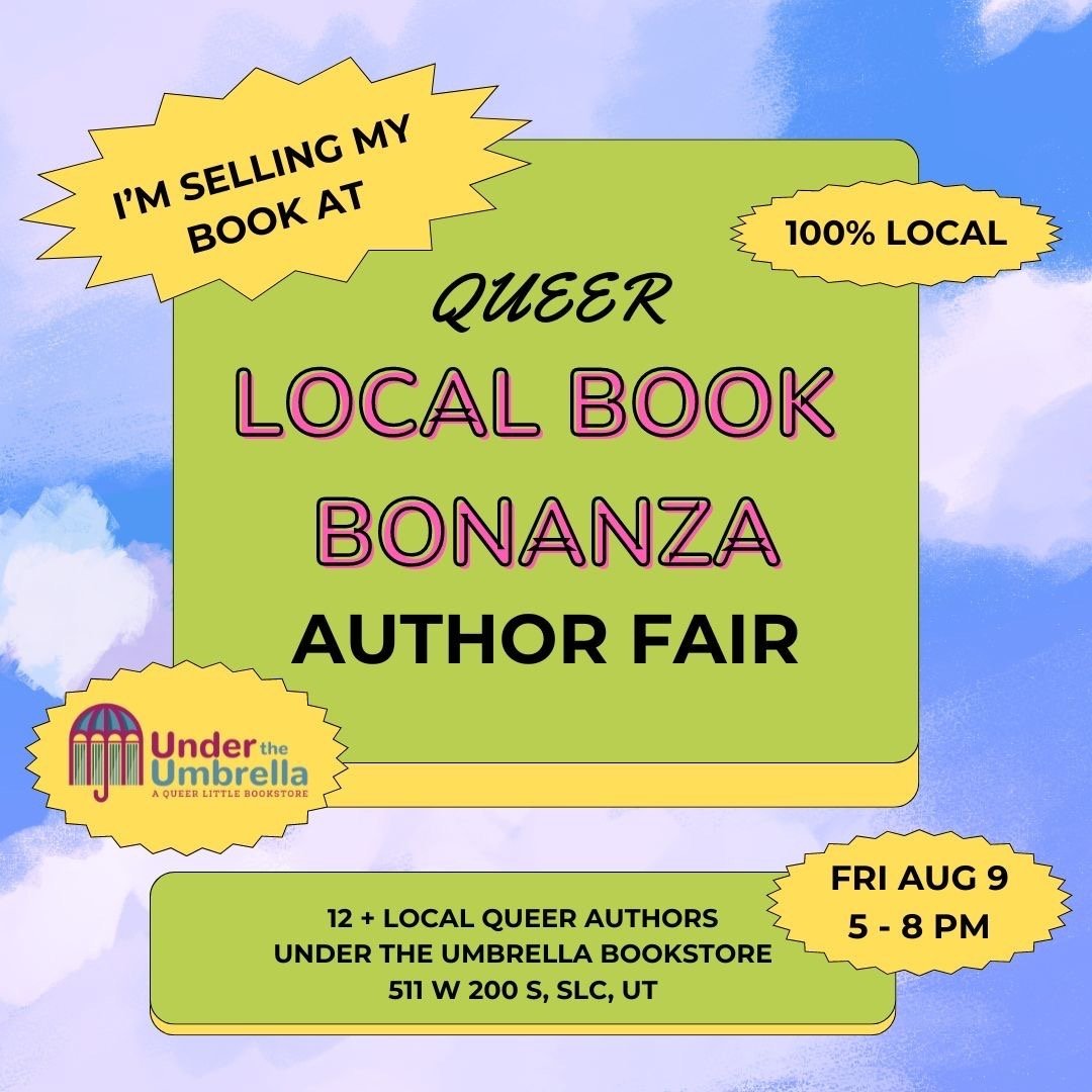 Come on down this Friday! I'll be there from about 6 or 6:30pm until 8pm with all 3 copies of my books, including signed copies of Love the Journey and Queer. 📚 Masks required. You can also grab a complimentary mask at the store. Hope to see you the
