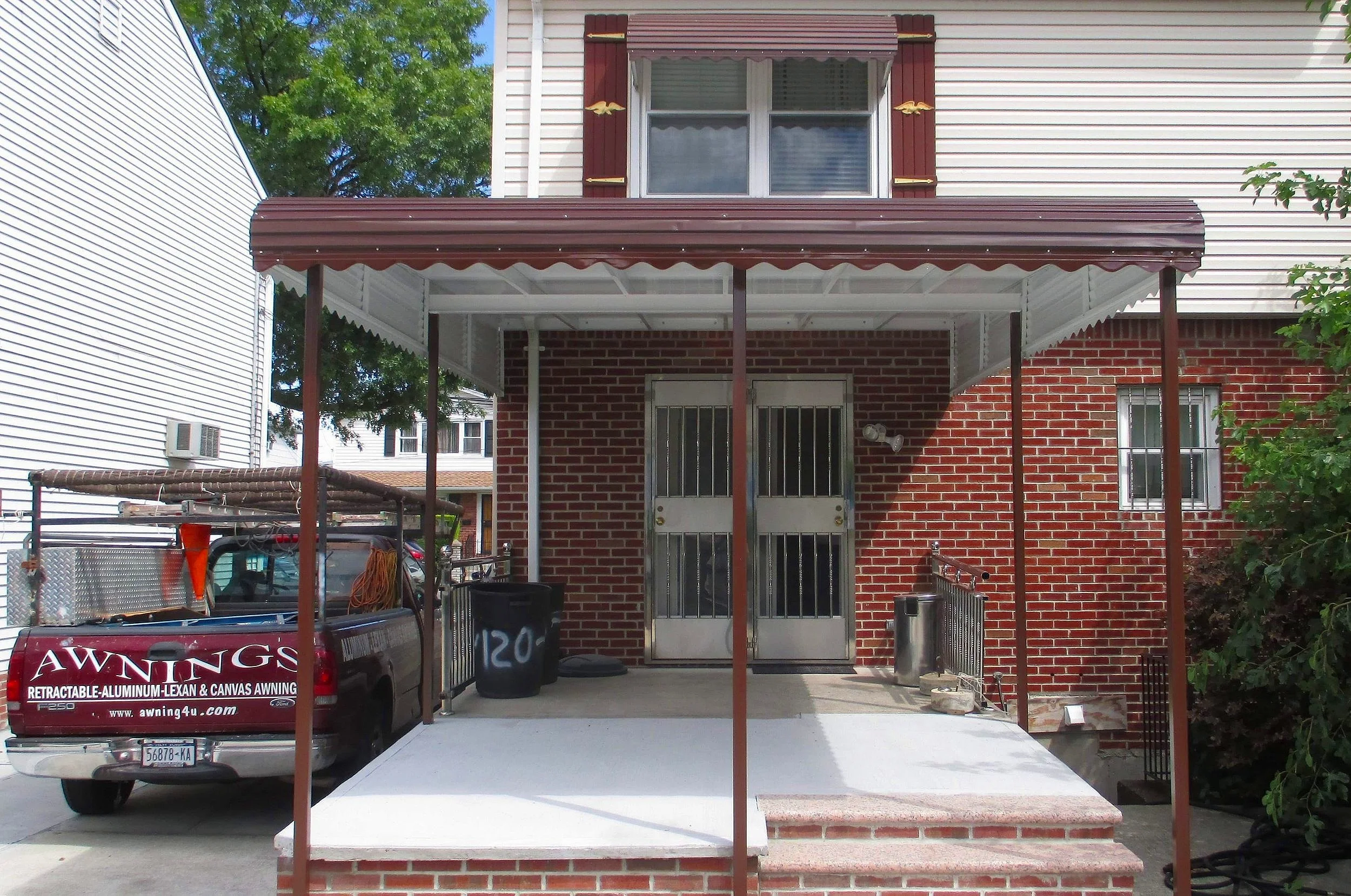 Aluminum window, door, porch, and patio awnings for home — Manufacture