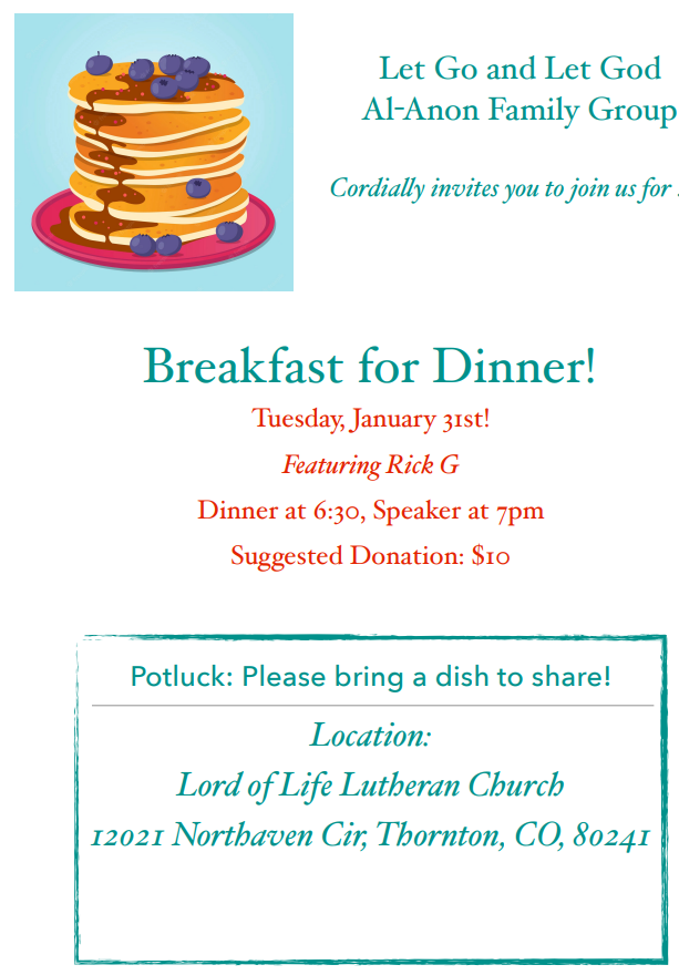 Breakfast for Dinner 5th Tuesday Potluck