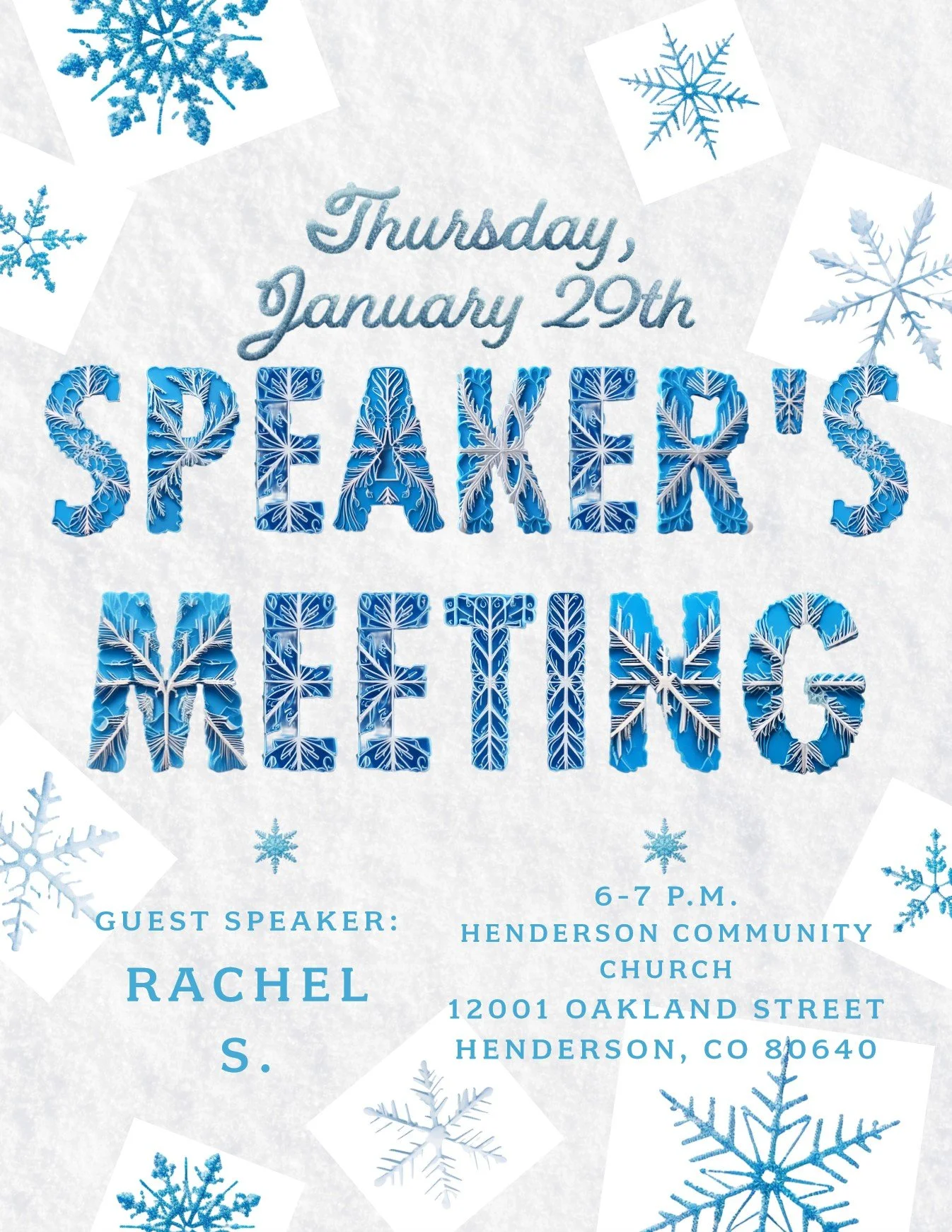 Henderson CO Speaker’s Meeting 