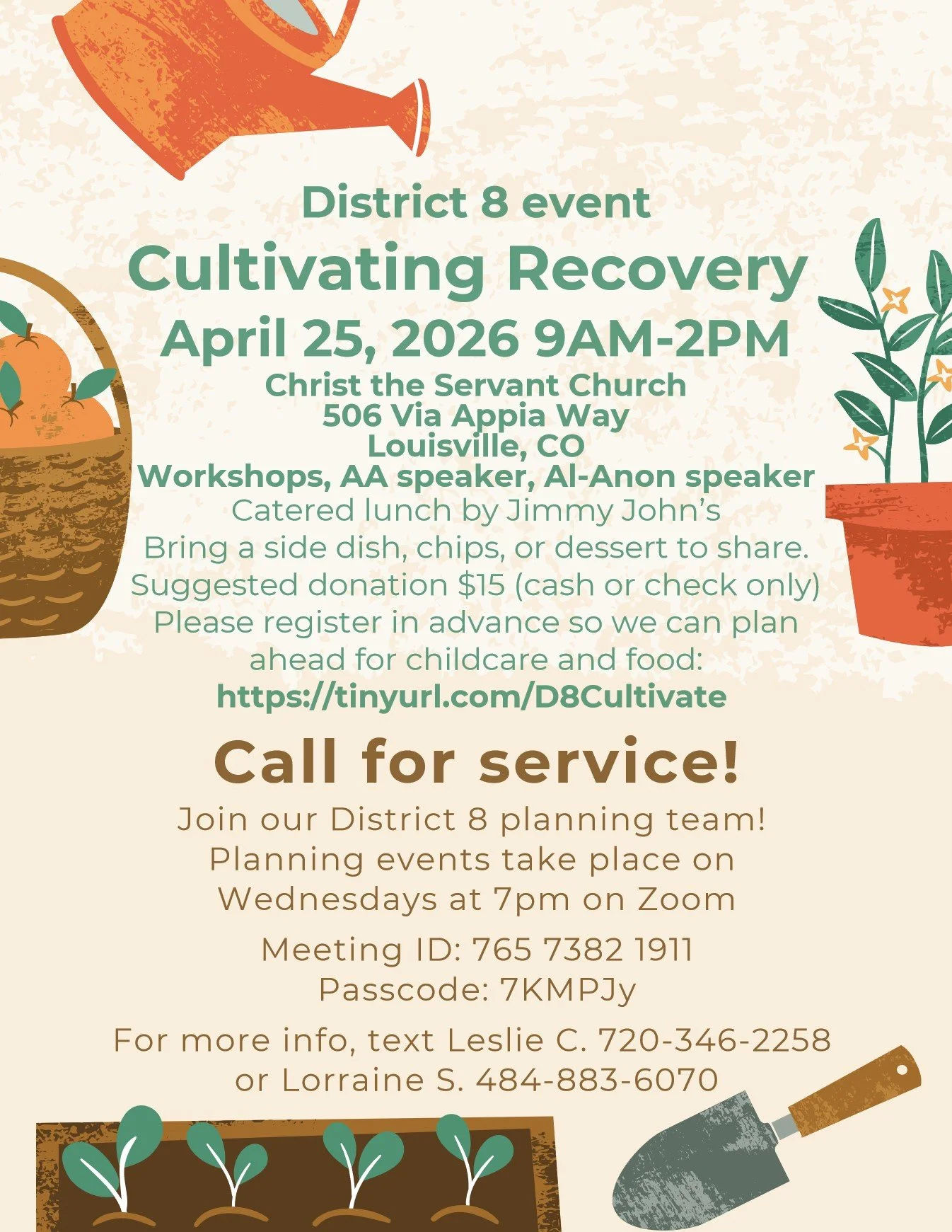 Cultivating Recovery - District 8 Event