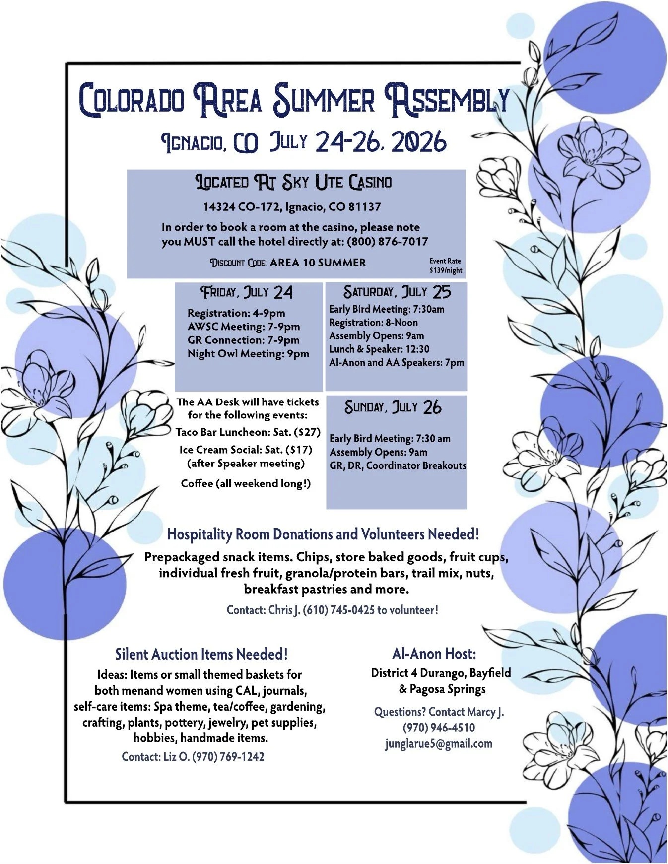 Colorado AA/Al-Anon Summer Assembly 2026