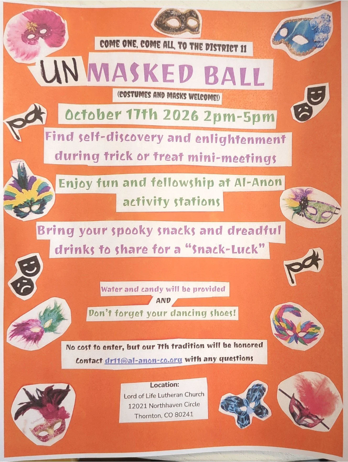 UnMasked Ball - District 11 Fellowship event