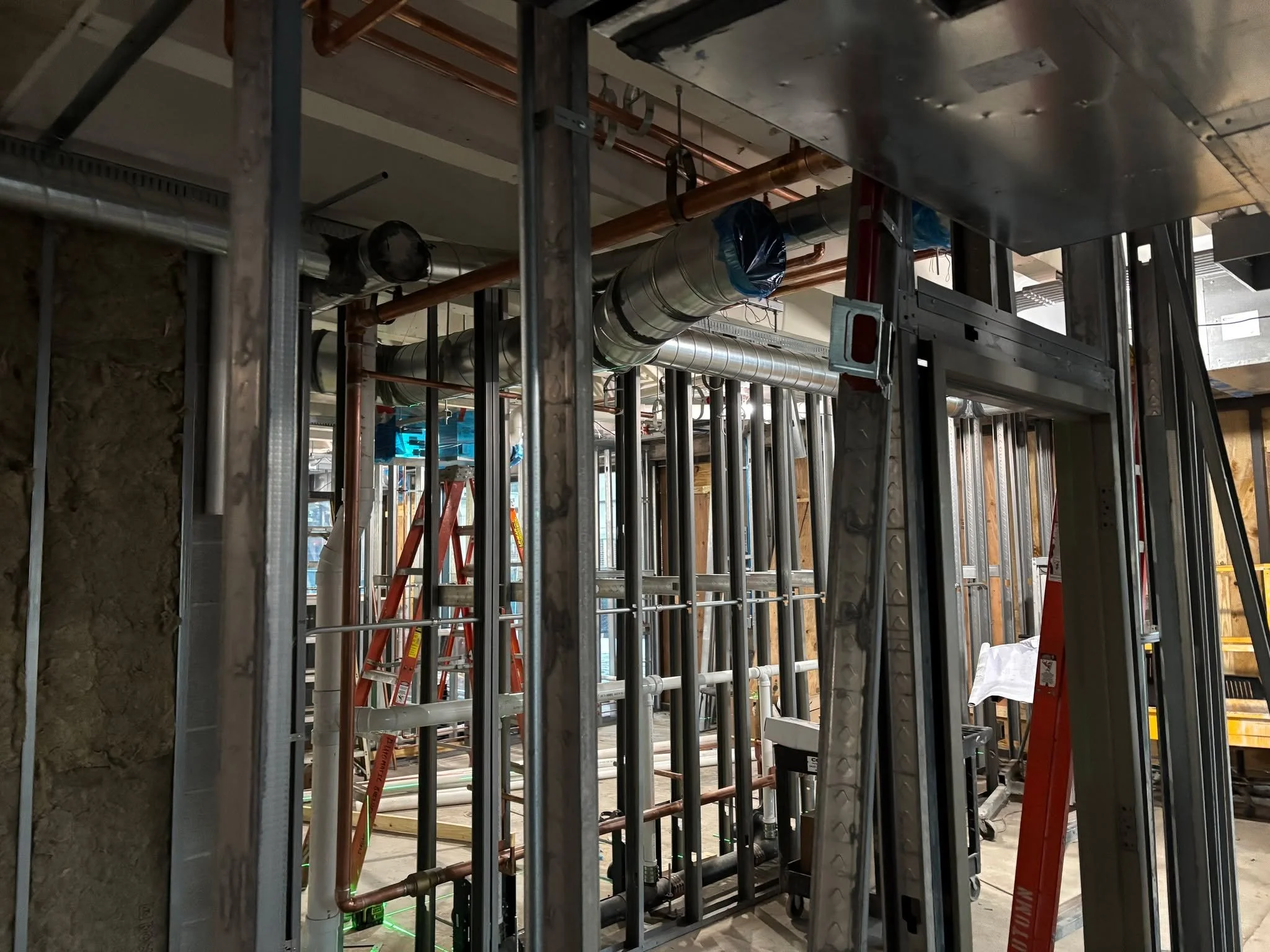 Construction is underway at UIC Taft Hall.

These photos show early progress on the 1st and 2nd floors, where the Autumn Construction team has begun VAV box piping as part of this $2.3M mechanical renovation.

Our scope includes new chilled and heati