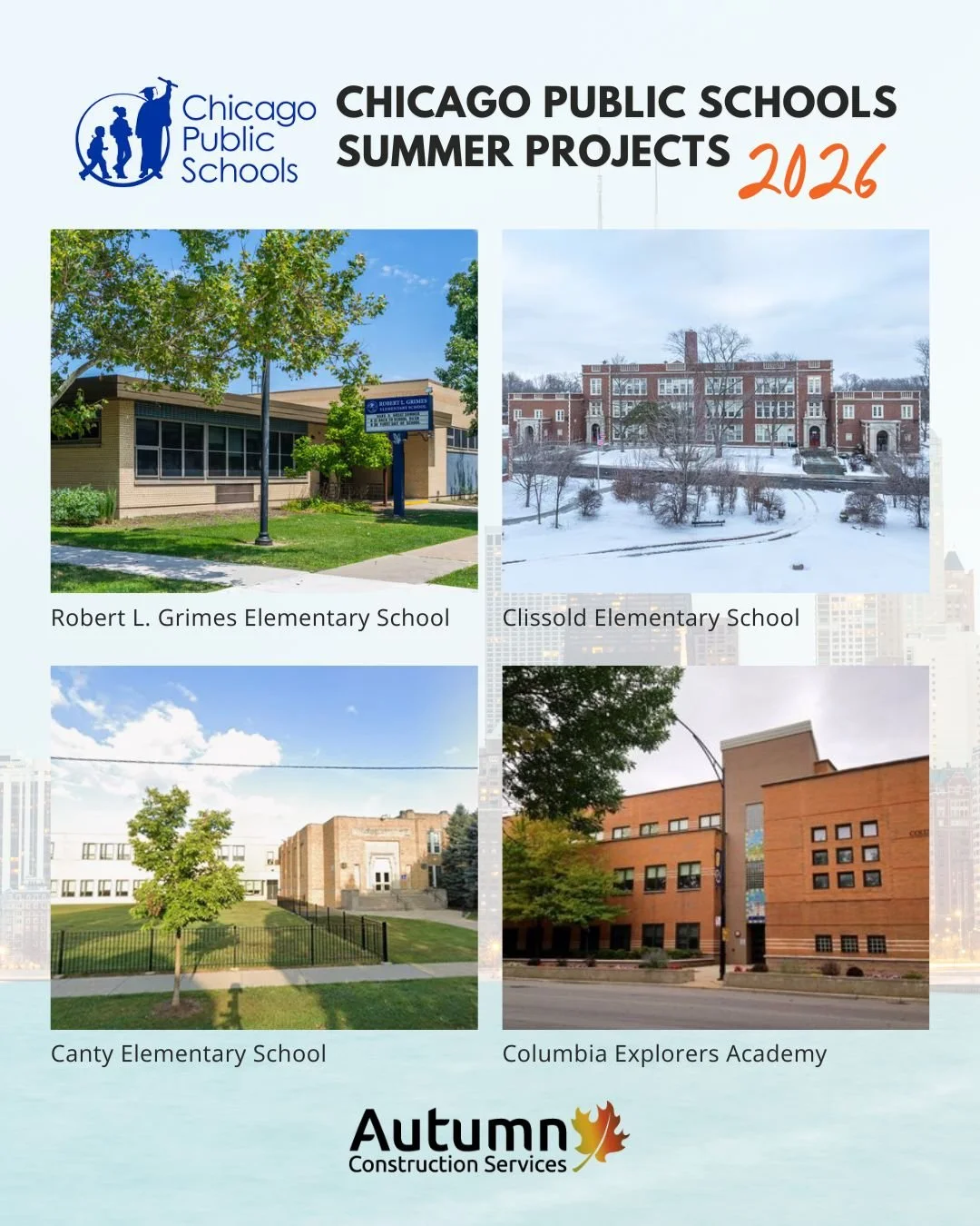 Summer construction season is here, and our team is gearing up for several major mechanical infrastructure upgrades across Chicago Public Schools.

From chiller replacements and cooling system upgrades to large-scale heating system modernizations, Au
