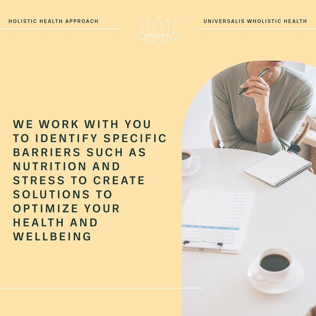 When it comes to health, wellbeing, and wellness, we look at the barriers preventing them: relationships, nutrition/hydration, work/school/financial stress, sleep, as well as your medical, psychological, and spiritual history. We work with you to ide