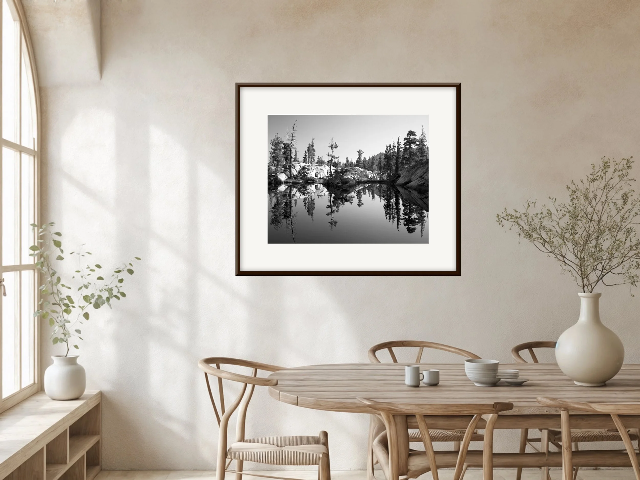 2024-09-07 - Desolation Wilderness, Lake of the Woods, Dr Seuss Trees, Morning Reflection, Landscape - 4 Web Final (Canvas).jpg