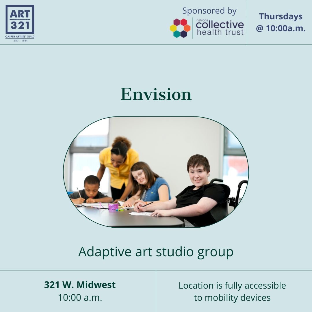 Envision is an adaptive arts program providing a platform for individuals to explore their creativity through painting, clay work, printmaking, performing arts, and other artistic expressions. It&rsquo;s an inclusive peer-led community of artists tha