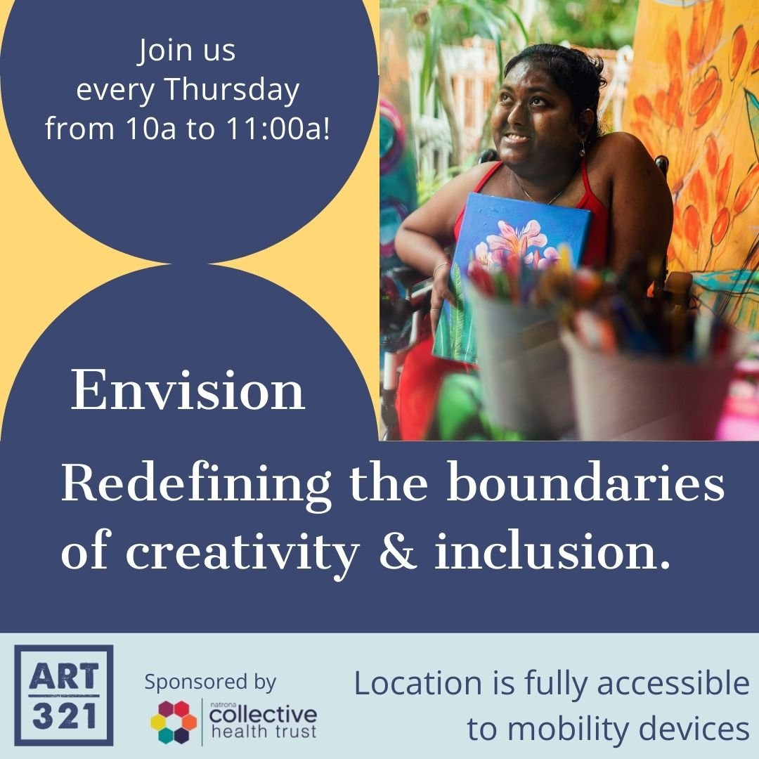 Envision is an adaptive arts program providing a platform for individuals to explore their creativity through painting, clay work, printmaking, performing arts, and other artistic expressions. It&rsquo;s an inclusive peer-led community of artists tha
