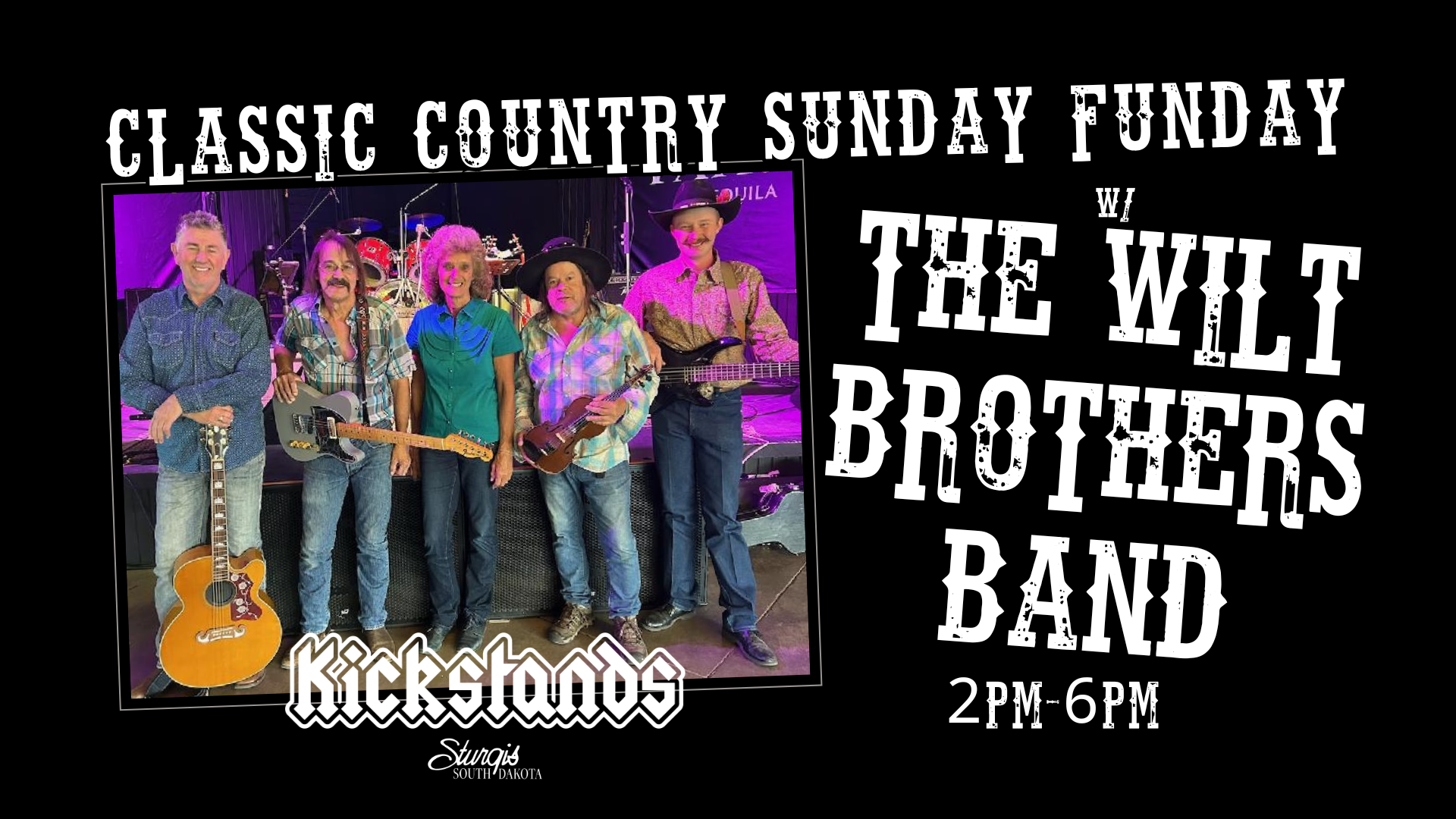 Classic Country Sunday Funday with The Wilt Brothers Band 