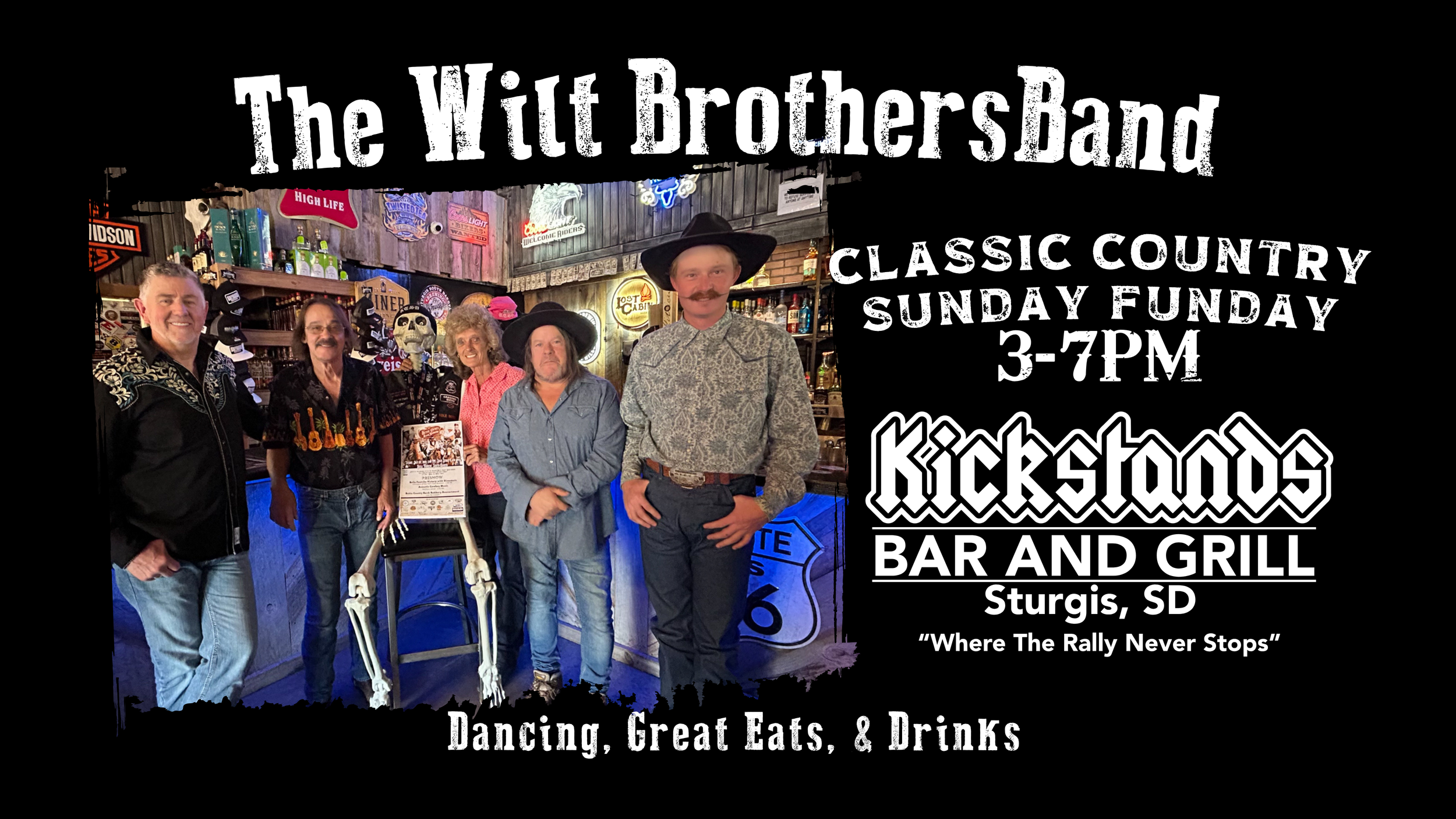 Classic Country Sunday Funday w/ The Wilt Brothers Band 