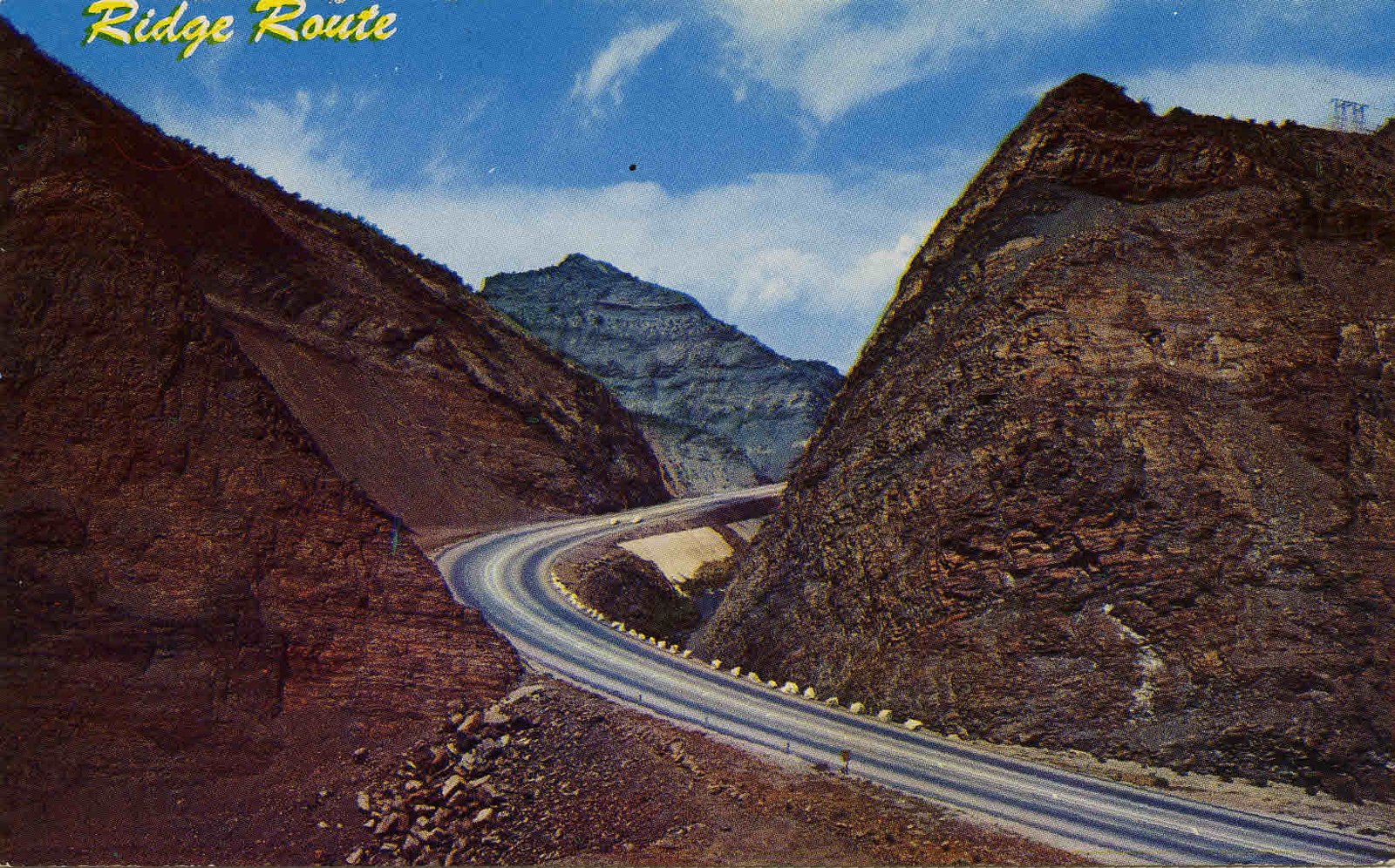  Piru Gorge  Post Card 1950s 