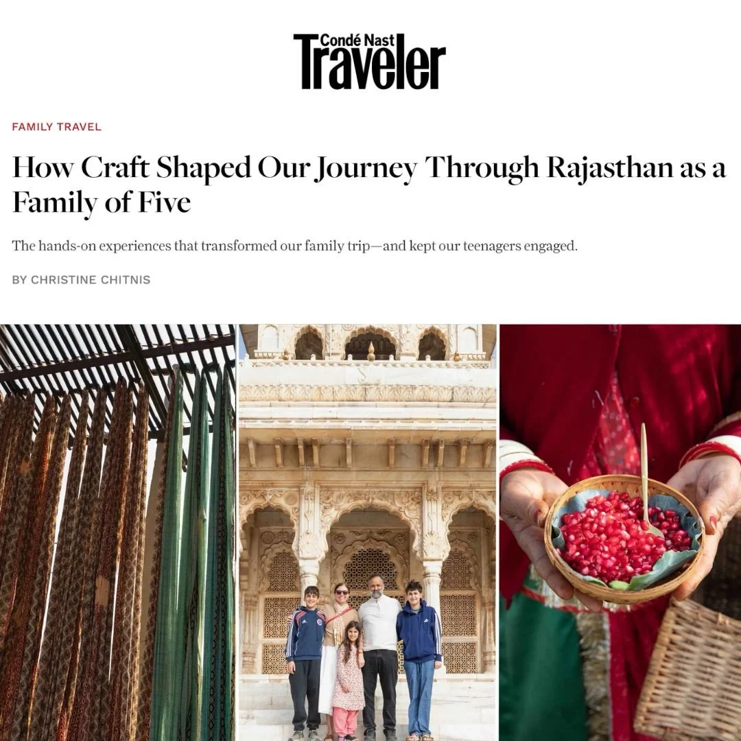 Thrilled to have written and photographed a story for @cntraveler on our recent trip to Rajasthan, where hands-on experiences transformed our family journey and kept our teenagers deeply engaged. And you know teenagers, lots of opinions and a fine-tu
