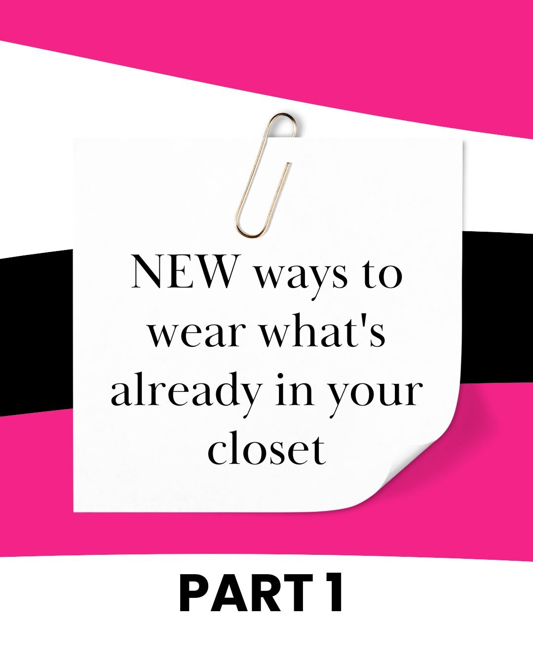 I'm gunna tell you a Stylist's Secret... 🫢🫢

While I bet your feed is filled with the latest try ons...
☑️What's new at Target 
☑️What's new at LOFT 
☑️What's new at J. Crew 
Sometimes you don't actually need new clothes! 
You just need NEW WAYS TO