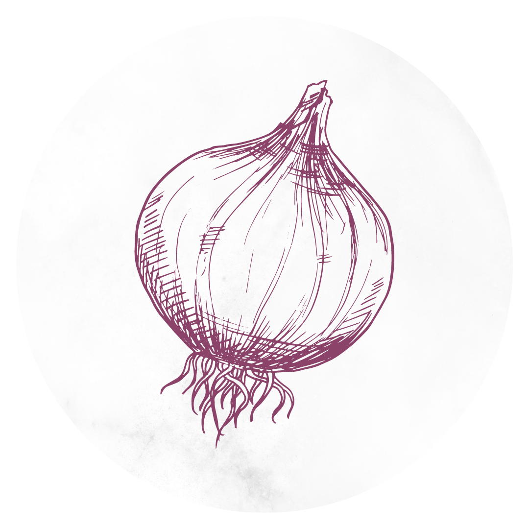 graphic of an onion for an instagram story highlight cover designer for service-based business art de cuisine in portland oregon