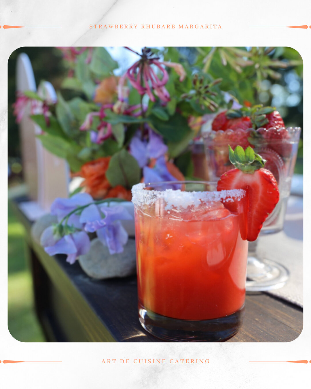 Dum da dum...and last but certainly not least in our cocktail series...the Strawberry Rhubarb Margarita!​​​​​​​​
​​​​​​​​
This one is a favorite of mine, I just love strawberries! 🍓​​​​​​​​
​​​​​​​​
This drink starts with tequila. Then we add season